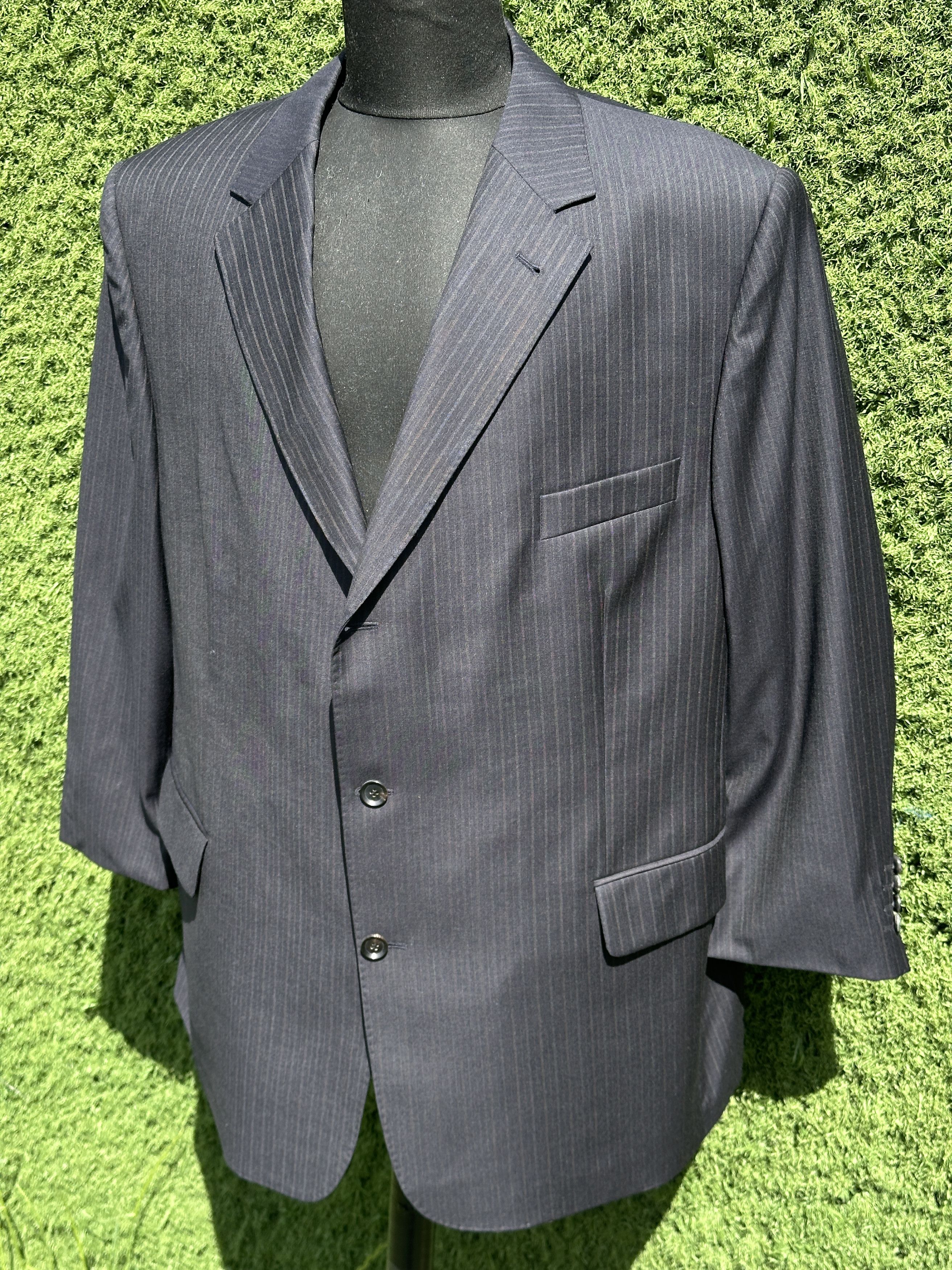 Burberry Burberry London Pinstripe 3 Button Long Fit Blazer IT 60 XXL Size 54R - 5 Thumbnail