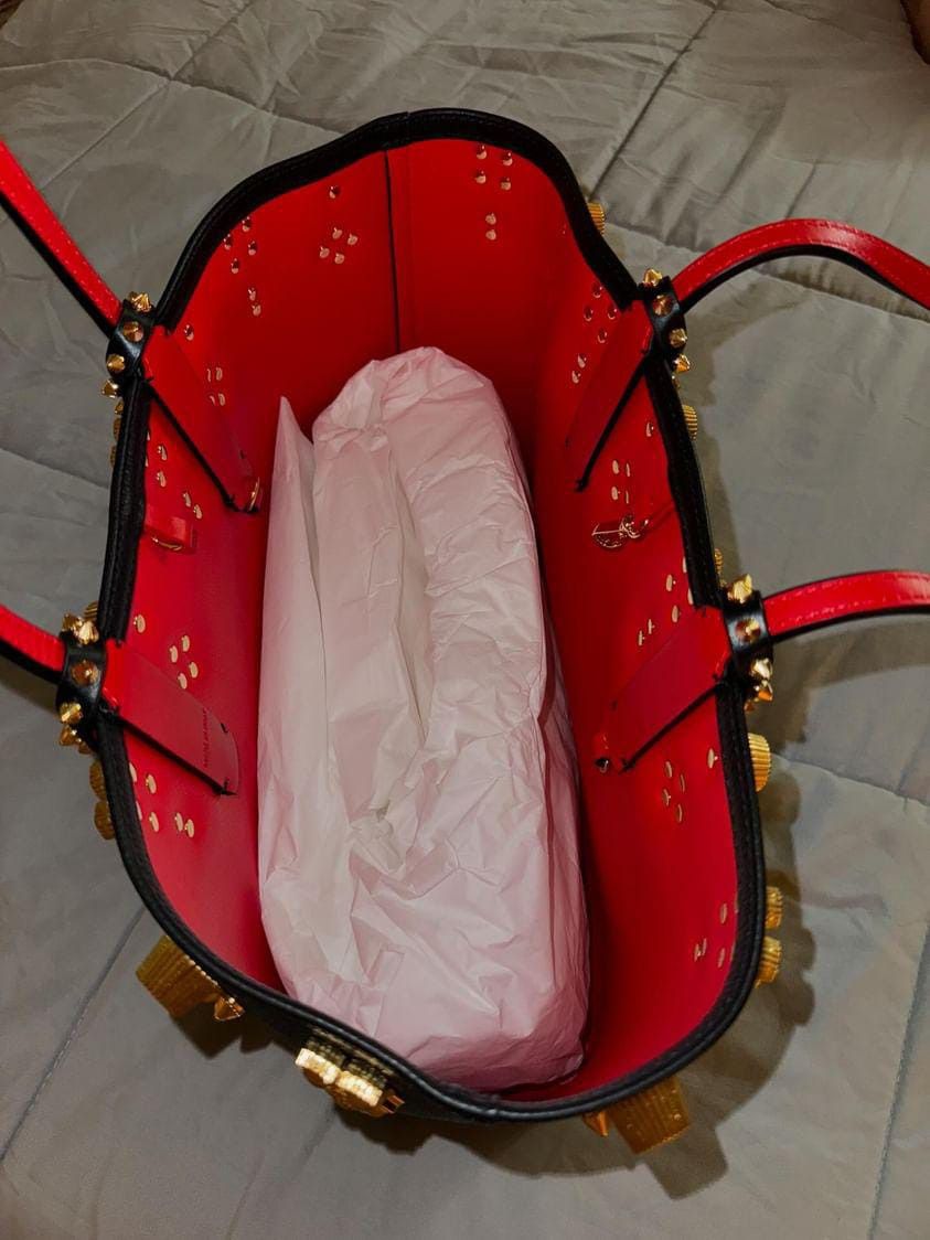 Christian Louboutin Calfskin Tote Bag in Black Size ONE SIZE - 5 Thumbnail