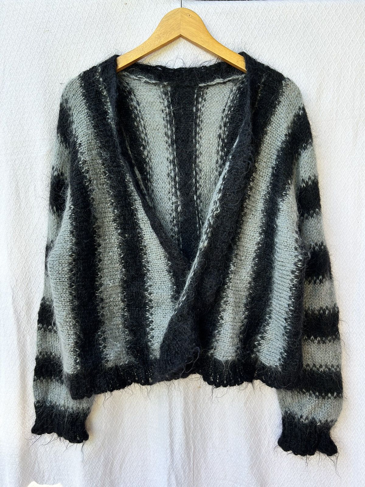 Hysteric Glamour Cardigan Fuzzy mohair knit striped styled Size US M / EU 48-50 / 2 - 1 Thumbnail