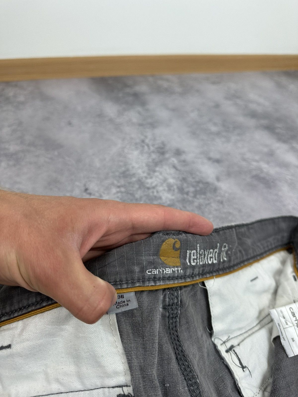 Carhartt Vintage Carhartt Distressed Faded Trashed Cargo Work Shorts Size US 36 / EU 52 - 15 Thumbnail