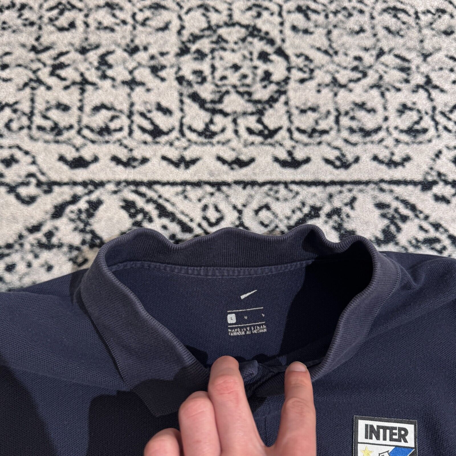 Nike × Vintage Nike Navy Cotton Polo Shirt Size L Inter Mediolan Y2K 90s Size US L / EU 52-54 / 3 - 6 Thumbnail