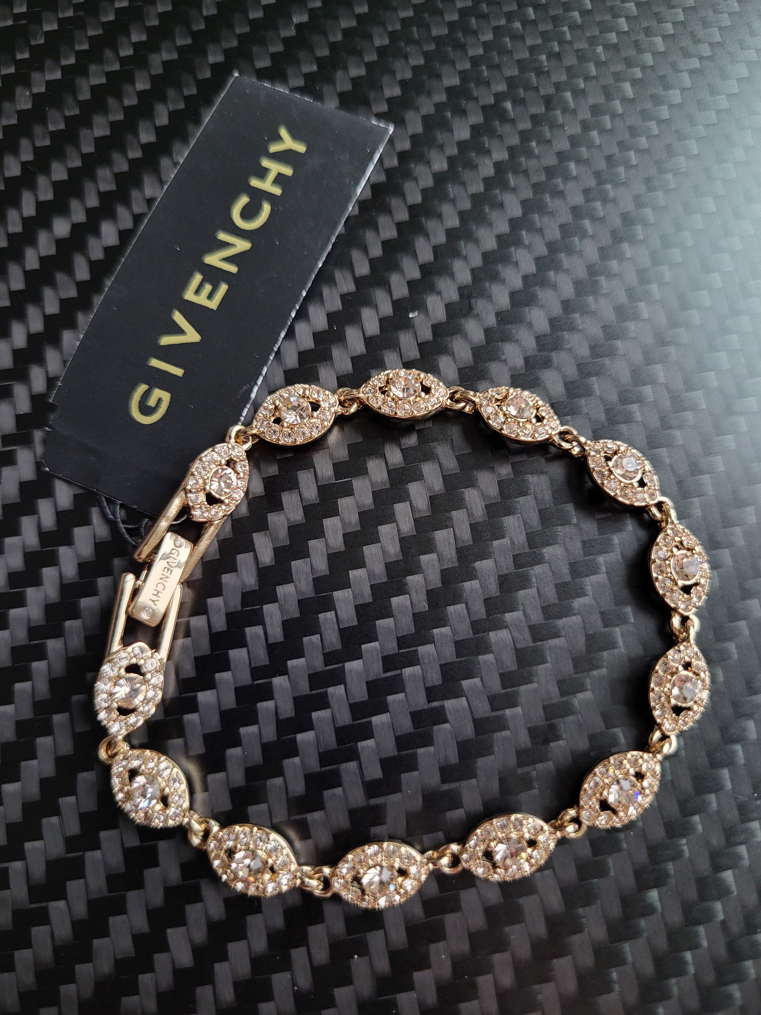 Givenchy 👁️Crystal Flex Gold Eye Bracelet Size ONE SIZE - 1 Thumbnail