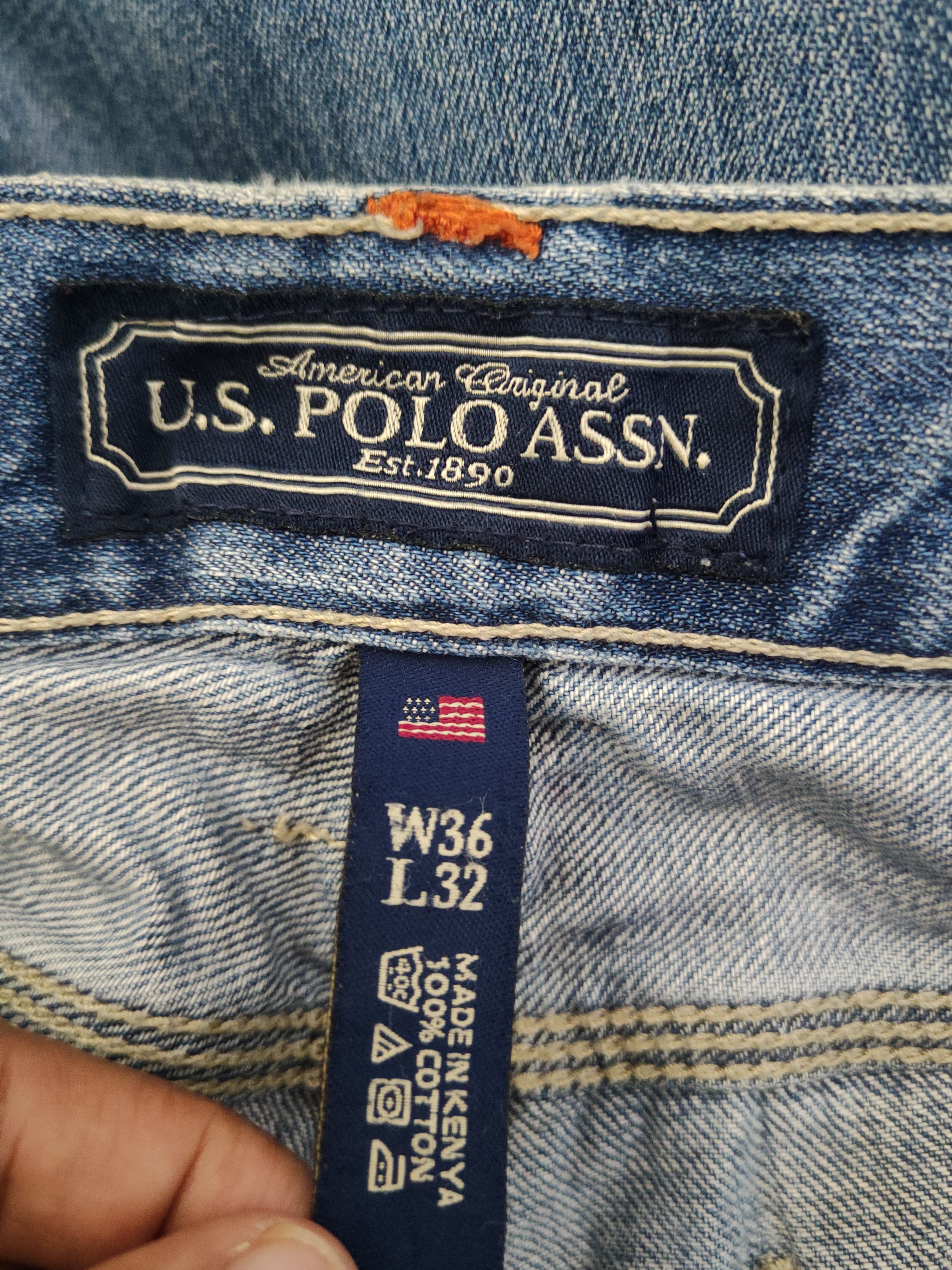U.S. Polo Assn. DL U.S Polo Assn. Blue Distressed Ripped Jeans #1372 Size US 36 / EU 52 - 17 Thumbnail