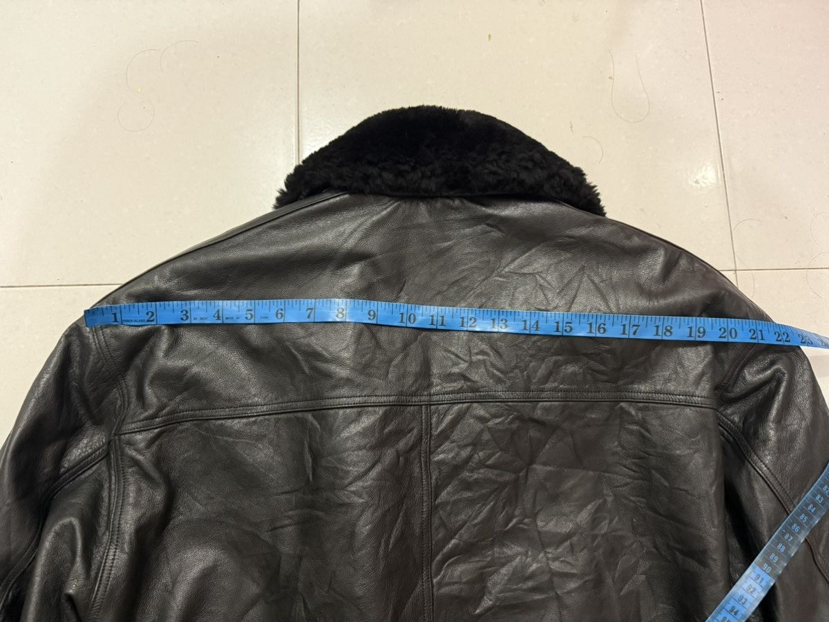 Playboy VTG PLAYBOY Bomber Leather Jacket With Fur Size US L / EU 52-54 / 3 - 17 Thumbnail