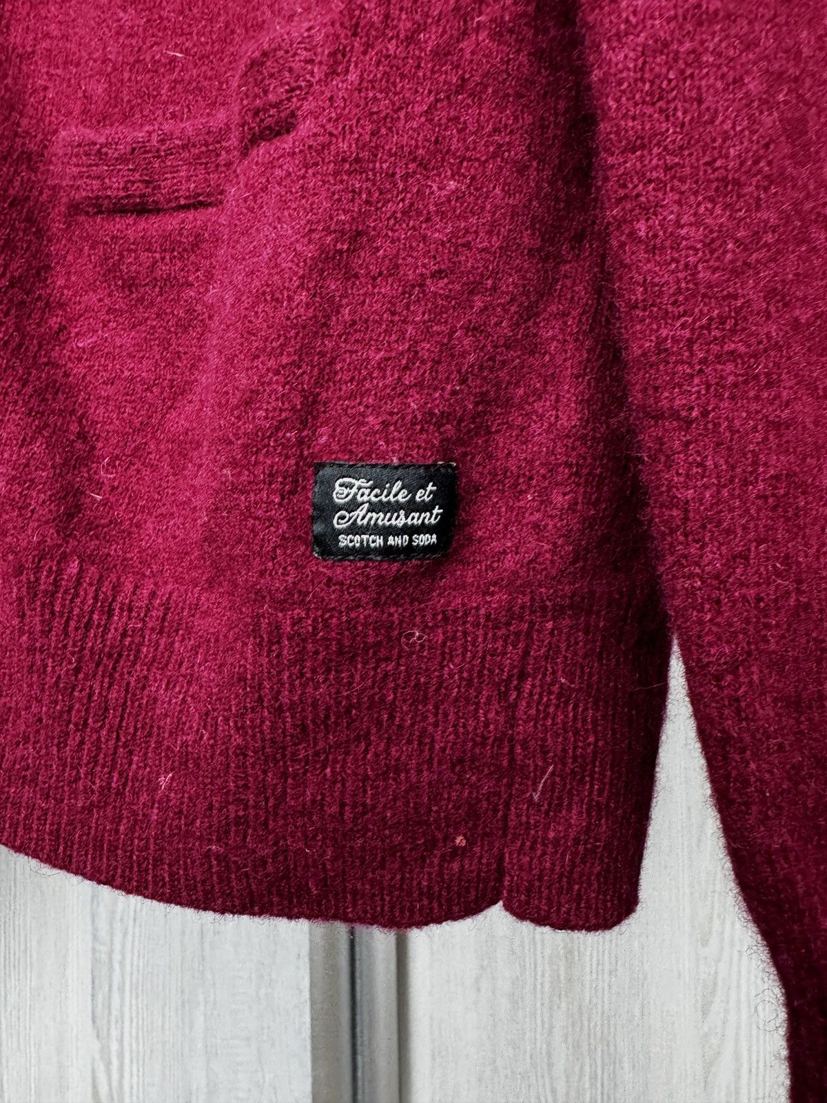 Scotch & Soda Scotch & Soda Exclusively made wool leather trim cardigan L Size US L / EU 52-54 / 3 - 7 Thumbnail