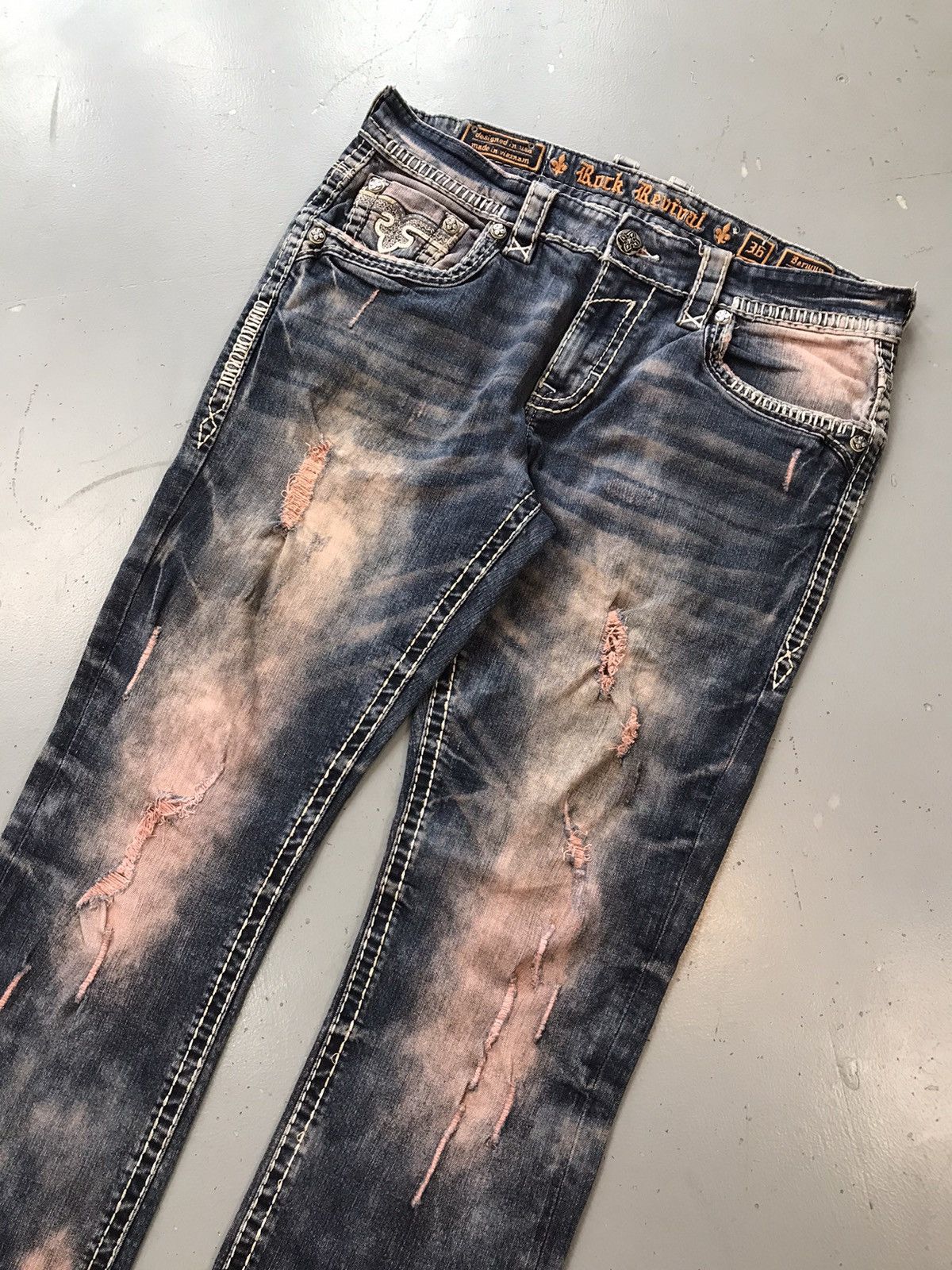 Rock Revival Vintage rock revival bleached distressed denim Size US 36 / EU 52 - 4 Thumbnail