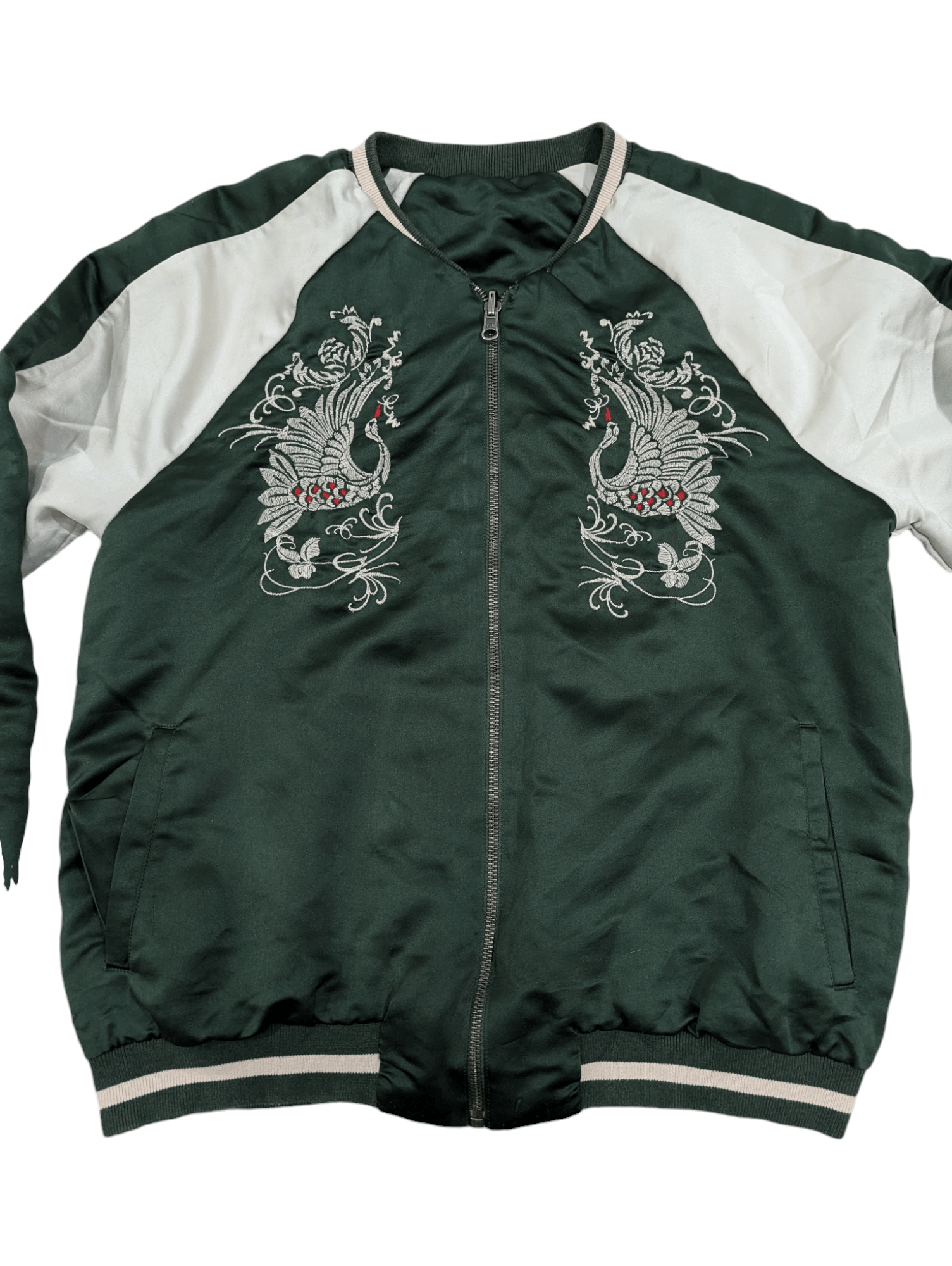 Japanese Brand SUKAJAN JACKET EMBROIDERY PEACOCK Size US S / EU 44-46 / 1 - 4 Thumbnail