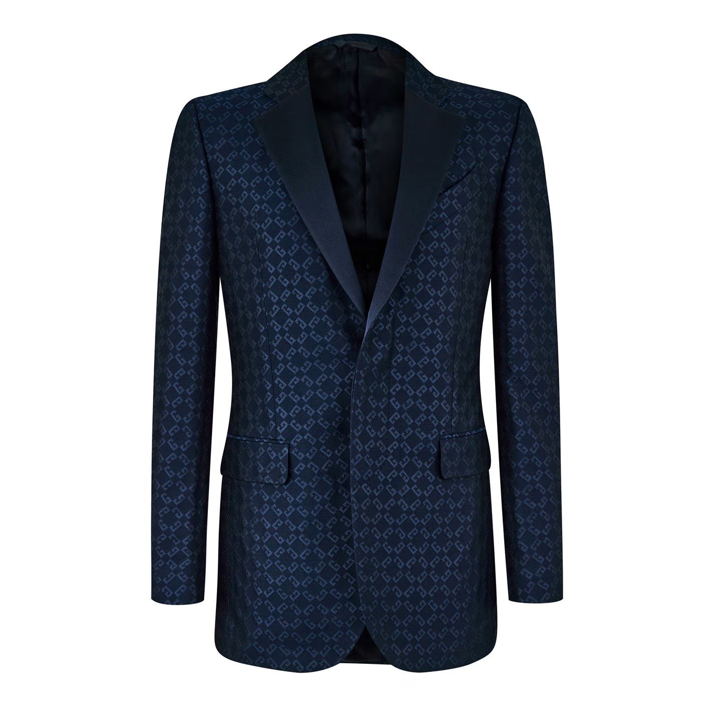 Givenchy o1g2r1mq0426 2G Notch Wool Long Sleeve Blazer in Night Blue Size US L / EU 52-54 / 3 - 1 Thumbnail
