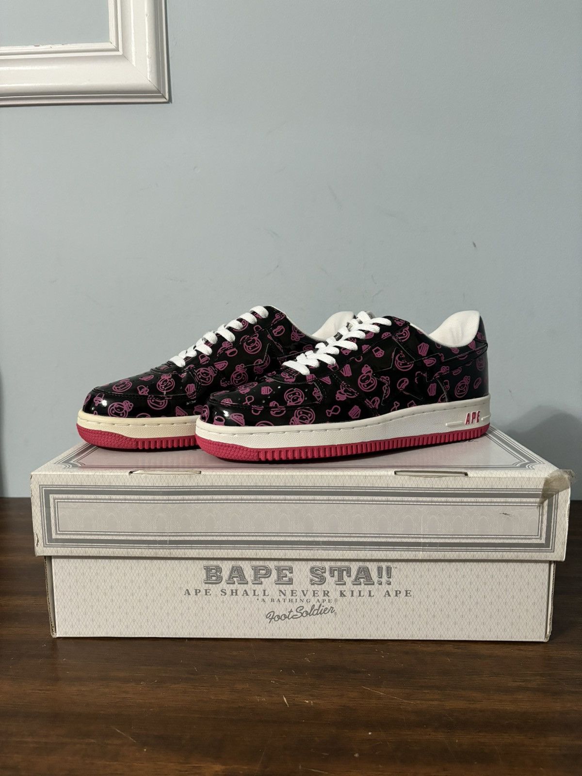 Bape A Bathing Ape Bape Sta Milo Junk Food Pink Size US 7.5 / EU 40-41 - 1 Thumbnail