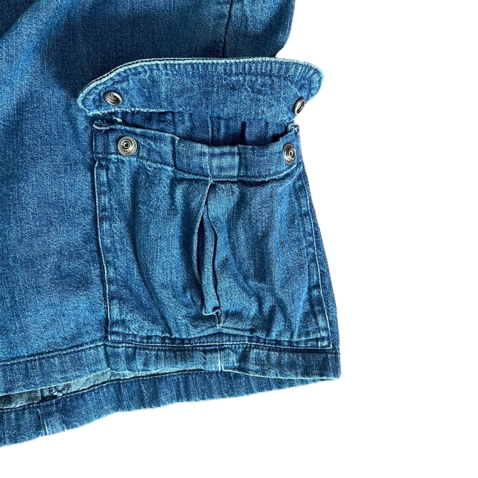 Calvin Klein Vintage90s Calvin Klein Cargo Denim Shorts Size 10 Size 32" / US 10 / IT 46 - 4 Thumbnail