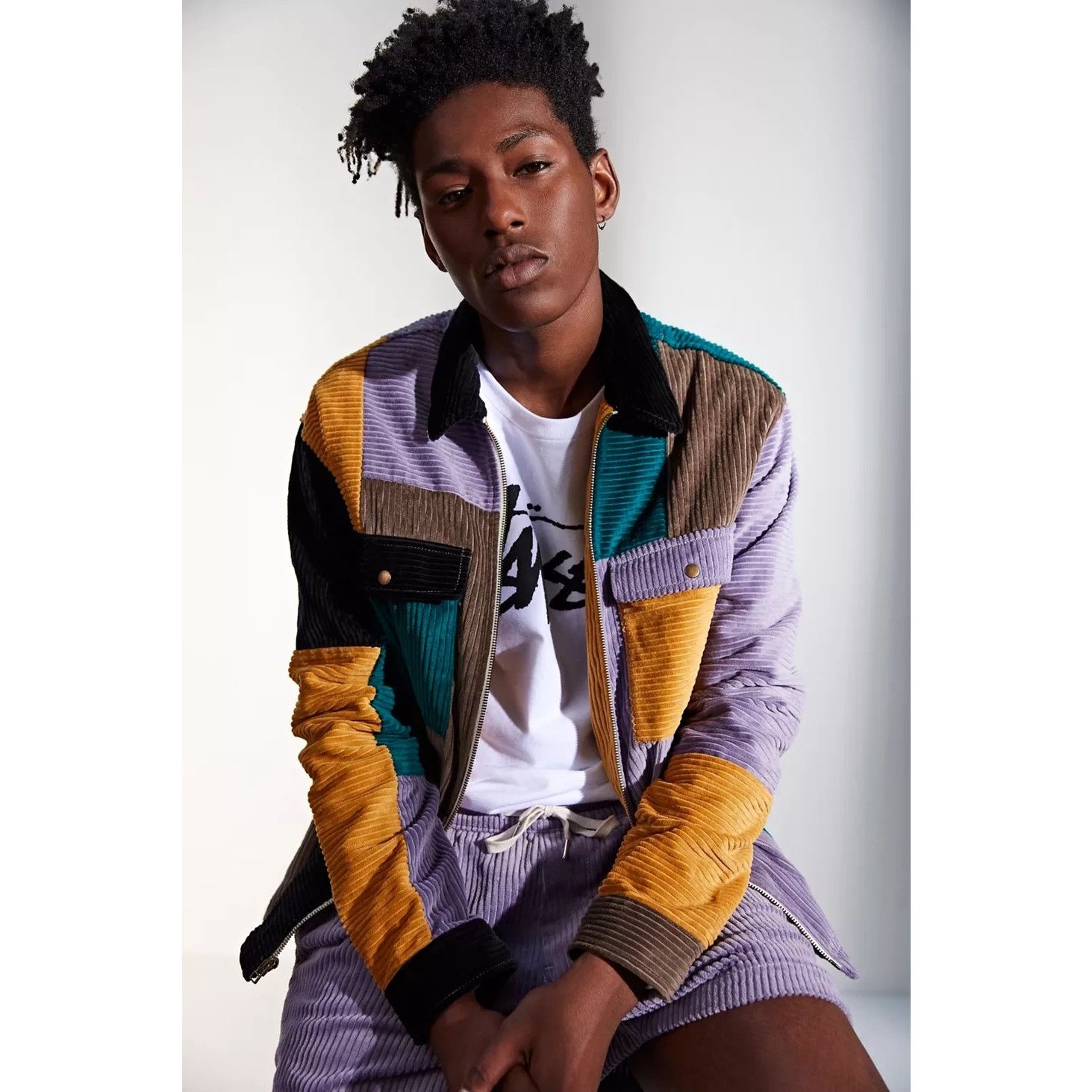 Urban Outfitters Urban outfitters UO Ryder Blocked Corduroy Zip Shirt medium Size US M / EU 48-50 / 2 - 9 Thumbnail