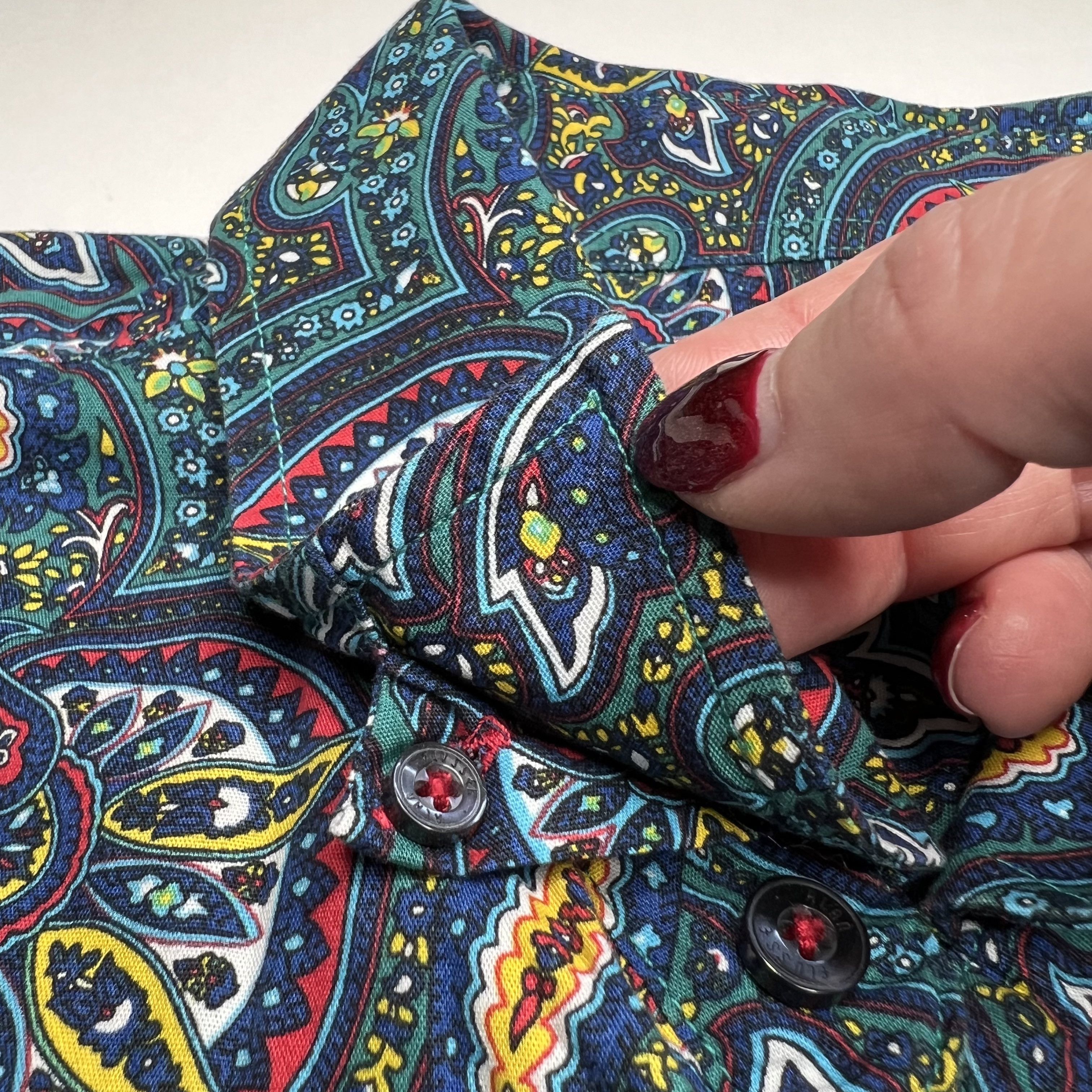 Alan Flusser Alan Flusser Bold Colorful Vibrant Paisley Shirt Size US L / EU 52-54 / 3 - 12 Thumbnail