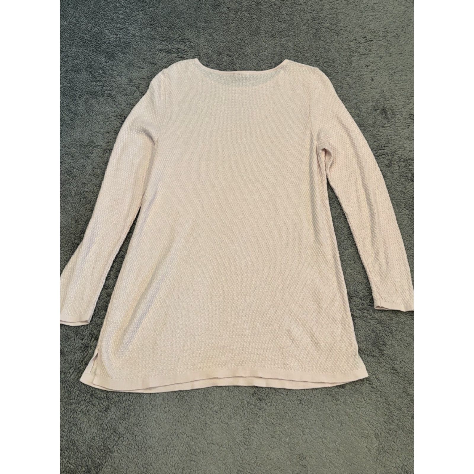 J. Jill J Jill Sweater Womens Medium Pink Waffle-Knit Tunic Pullover Casual Everyday Regular Size M Knit Wool blend ? Size M / US 6-8 / IT 42-44 - 5 Thumbnail