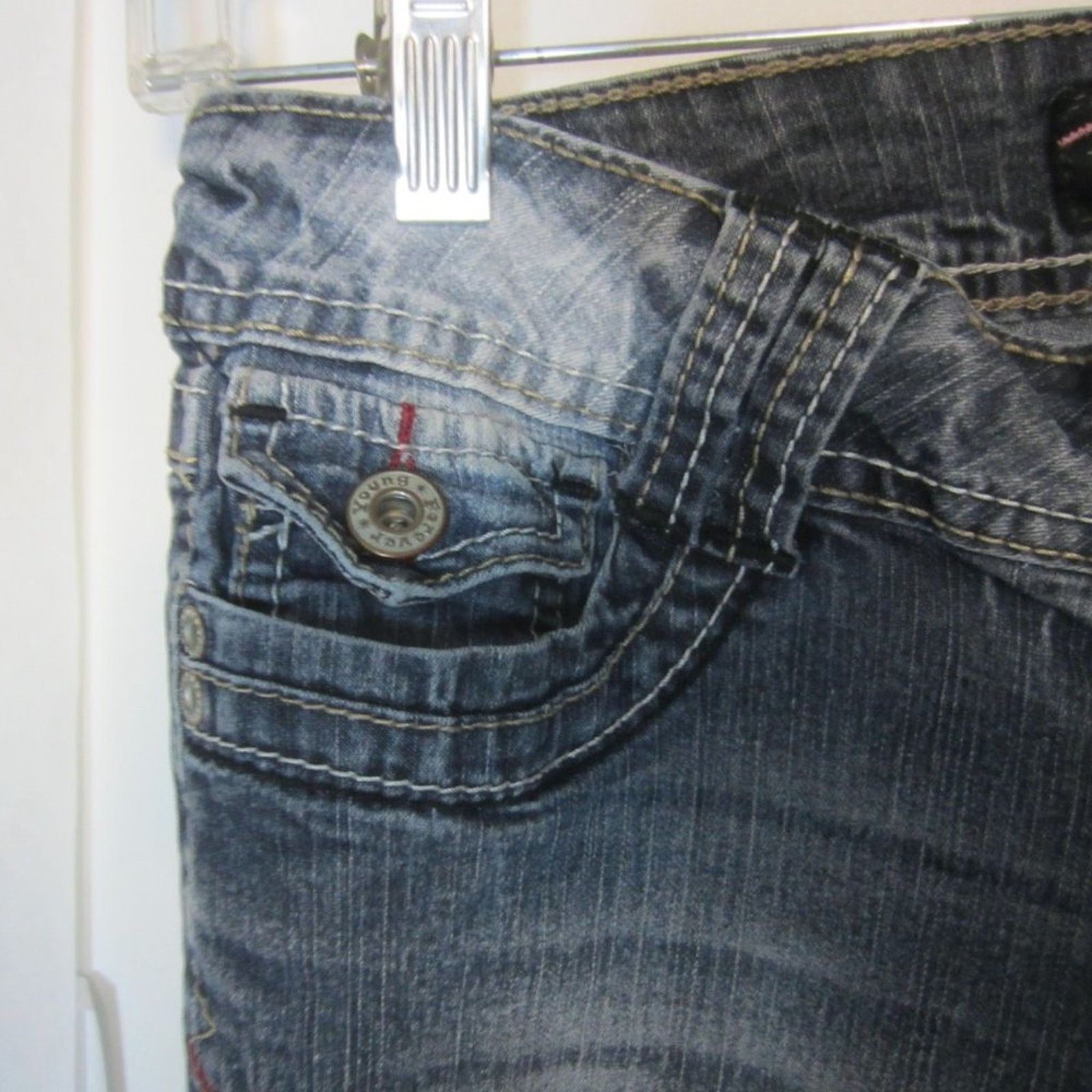 Other Y2K Dark Wash Skinny Jeans Forever Young Women’s Size 3 Size 22" - 6 Thumbnail