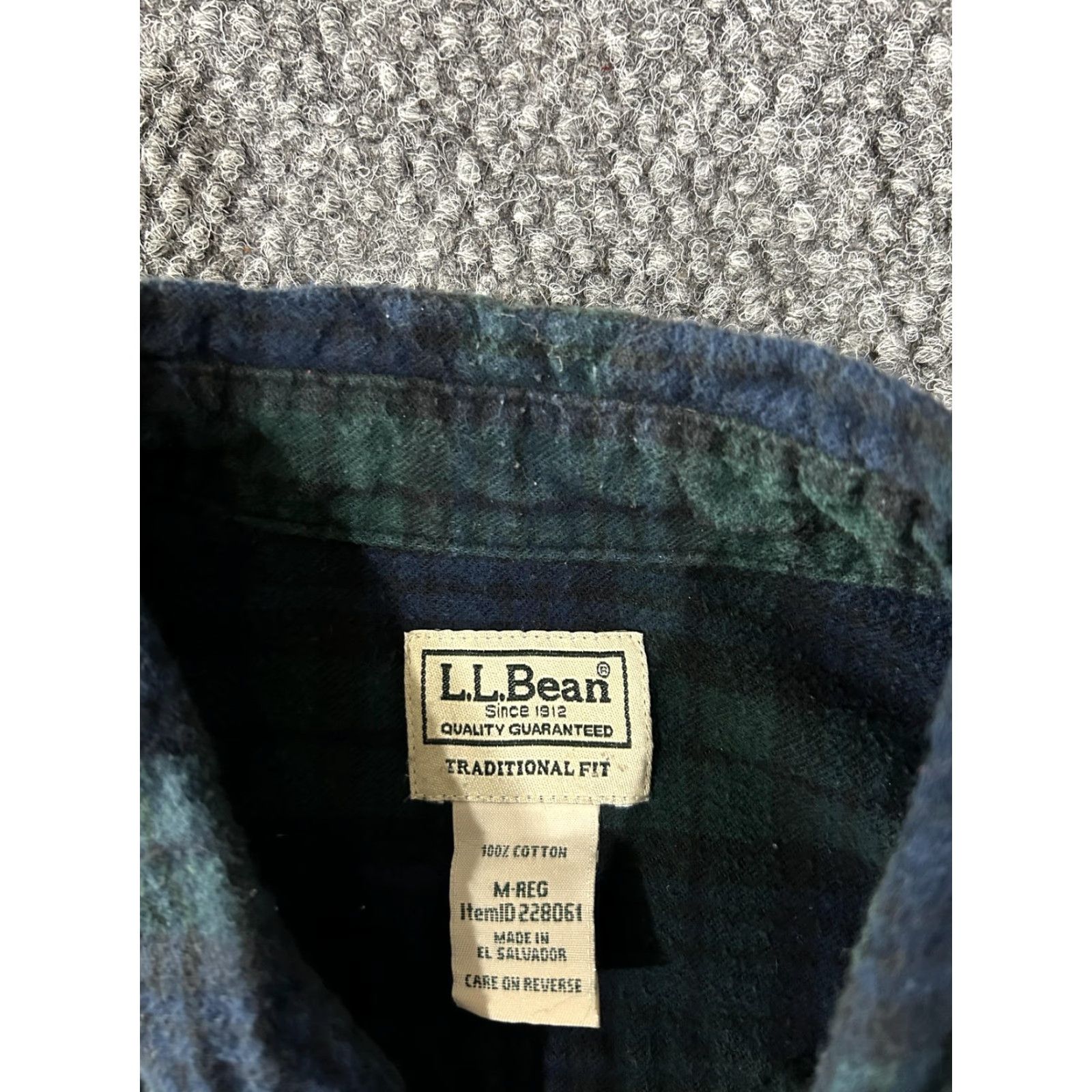 Vintage L.L.Bean Shirt Mens Medium Green Blue Plaid Flannel Button Down Traditional Fit Size US M / EU 48-50 / 2 - 4 Thumbnail