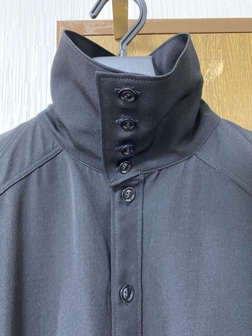 Yohji Yamamoto POUR HOMME 17aw wool gabardine stand collar long shirts Size US L / EU 52-54 / 3 - 2 Thumbnail