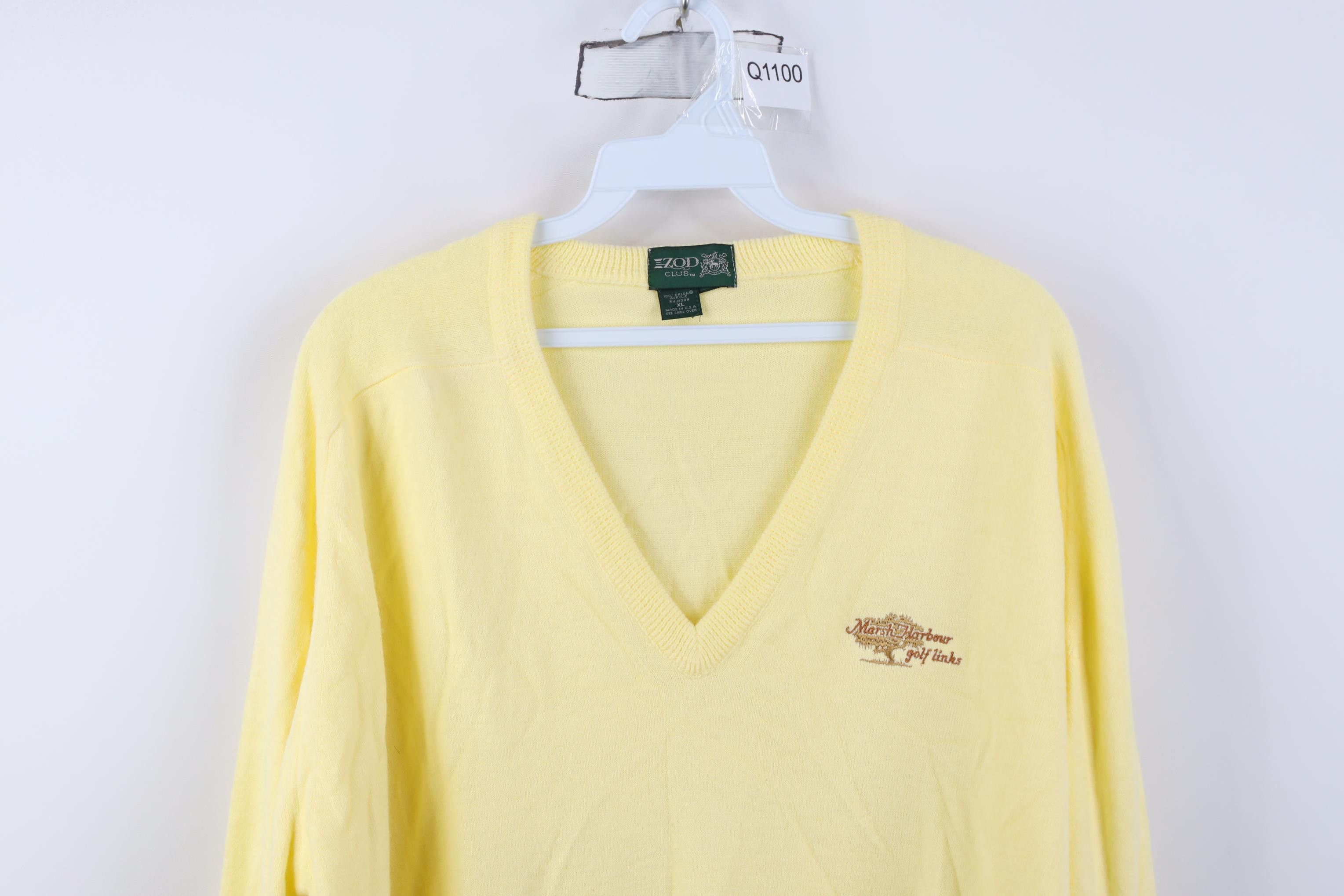 Izod Vintage 80s Izod Harbour Links Soft Knit V-Neck Sweater USA Size US XL / EU 56 / 4 - 2 Thumbnail