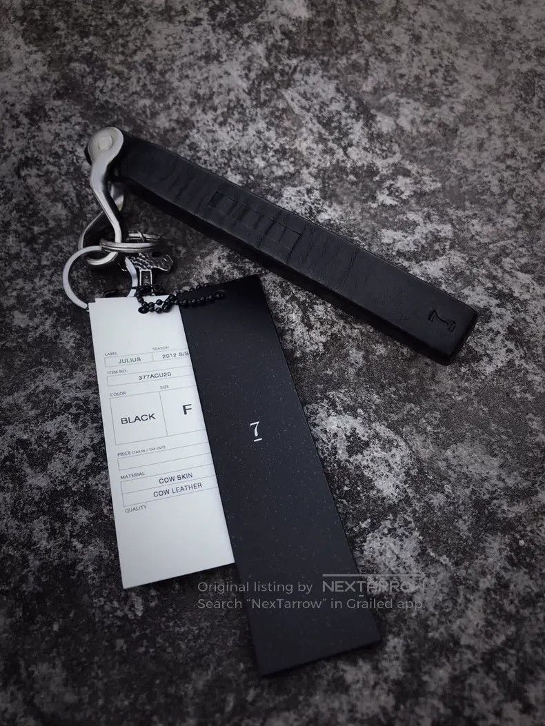 Julius Julius Vegetable Tanned Leather Keychain Size ONE SIZE - 5 Thumbnail