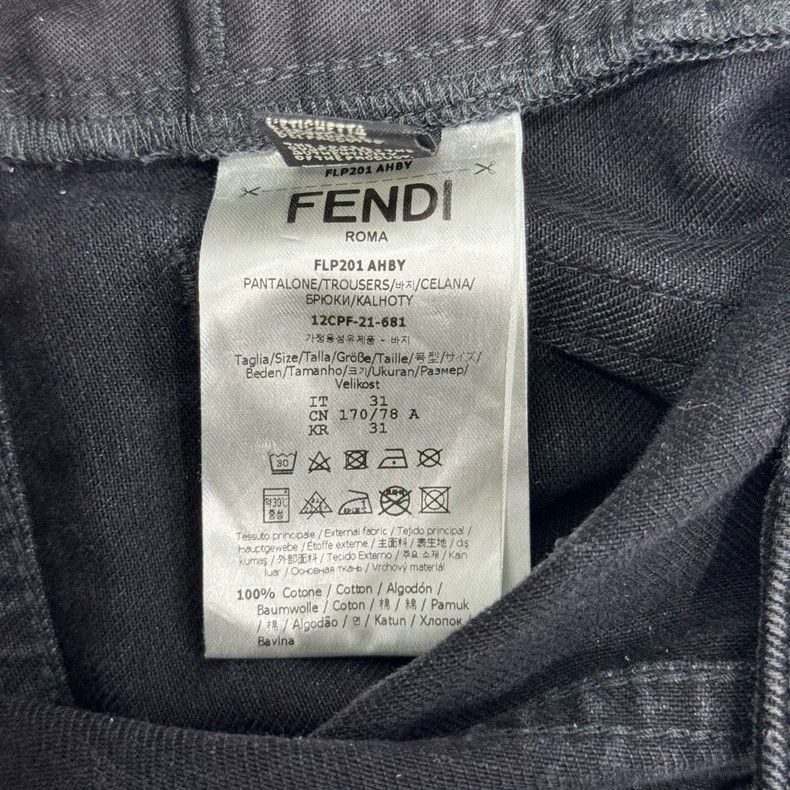 Fendi Fendi Classic Black Slim Fit Jeans Size 31 Size US 31 - 5 Thumbnail