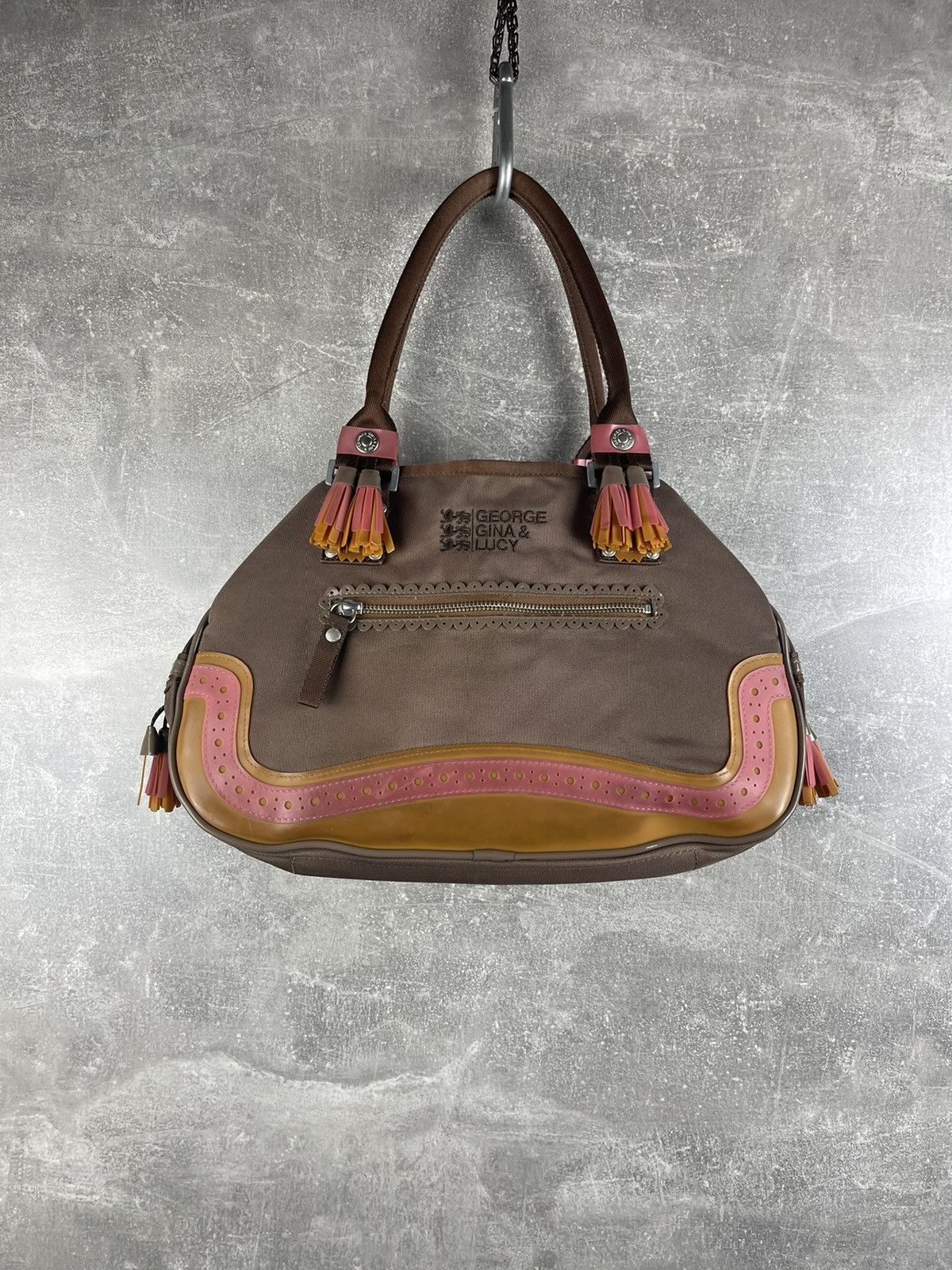 George Gina & Lucy George Gina & Lucy "175 Fringes" Brown Tassels Satchel Bag Size ONE SIZE - 6 Thumbnail
