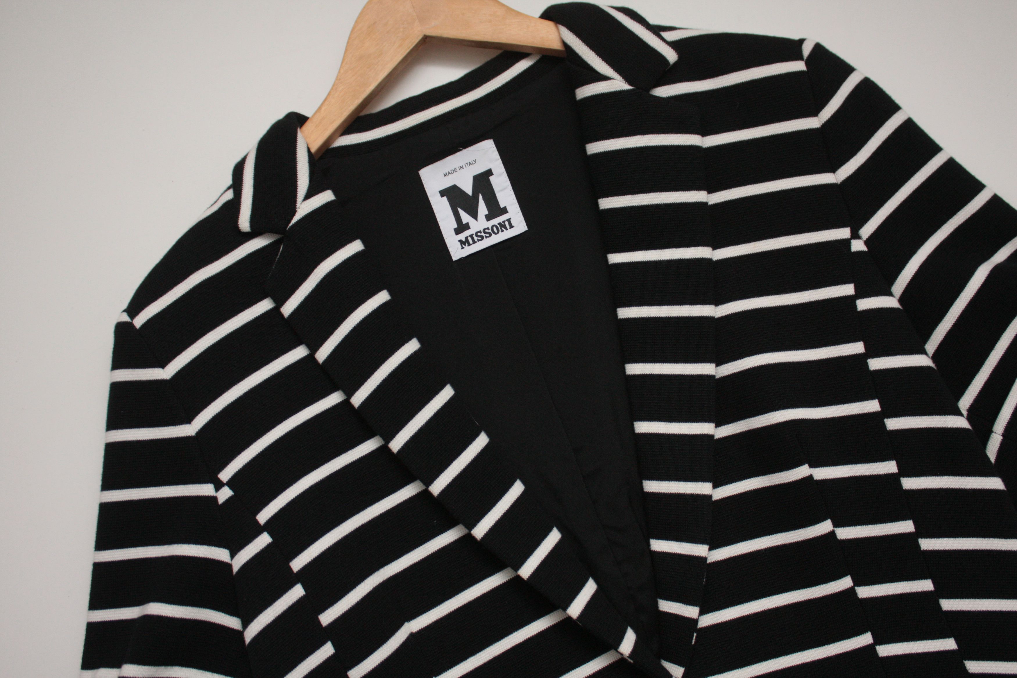 Missoni Missoni Black Striped Casual Blazer US12 Made In Italy Size XL / US 12-14 / IT 48-50 - 3 Thumbnail
