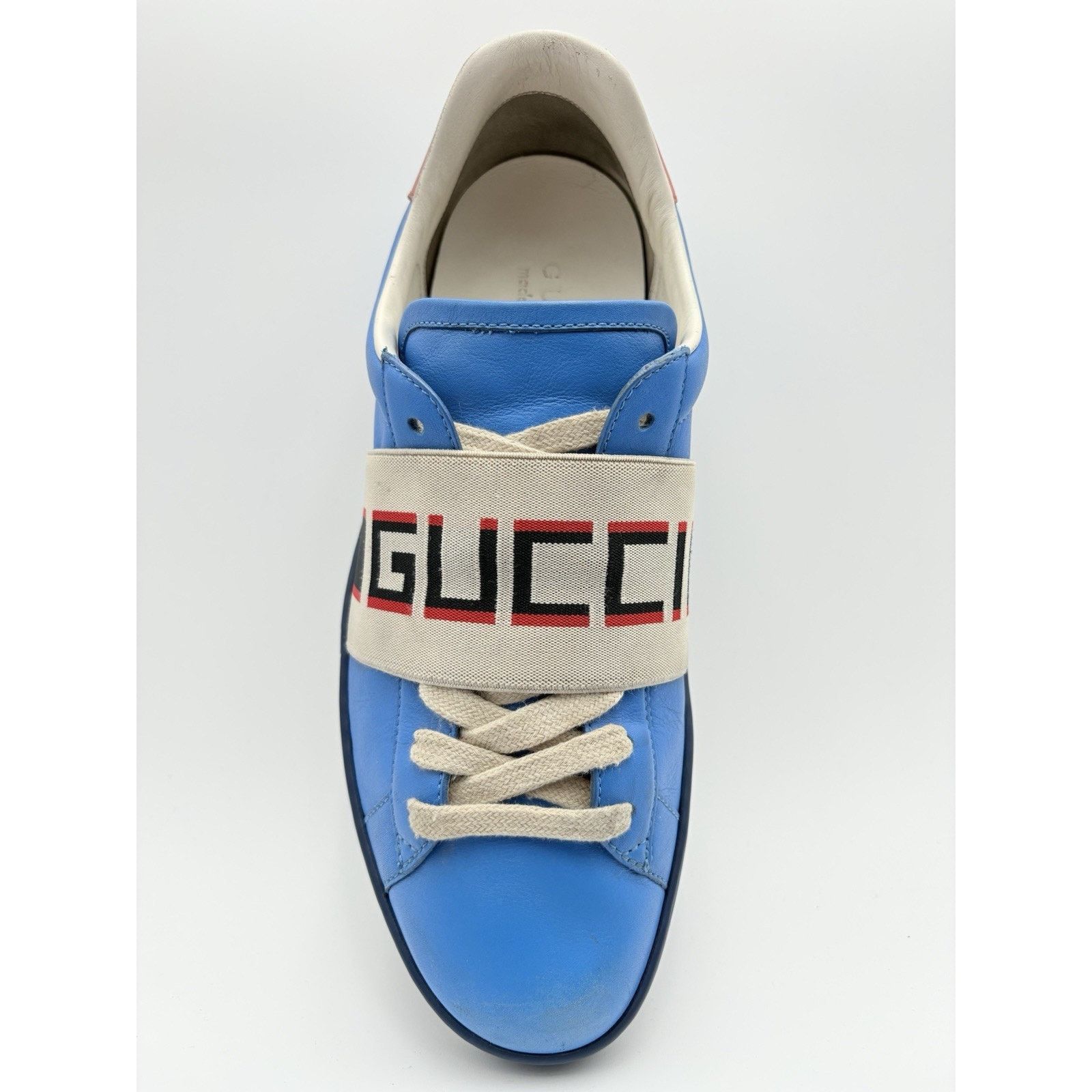 Gucci Gucci Ace Stripe Leather ' Blue ' | GOOD CONDITION! Size US 7.5 / EU 40-41 - 5 Thumbnail