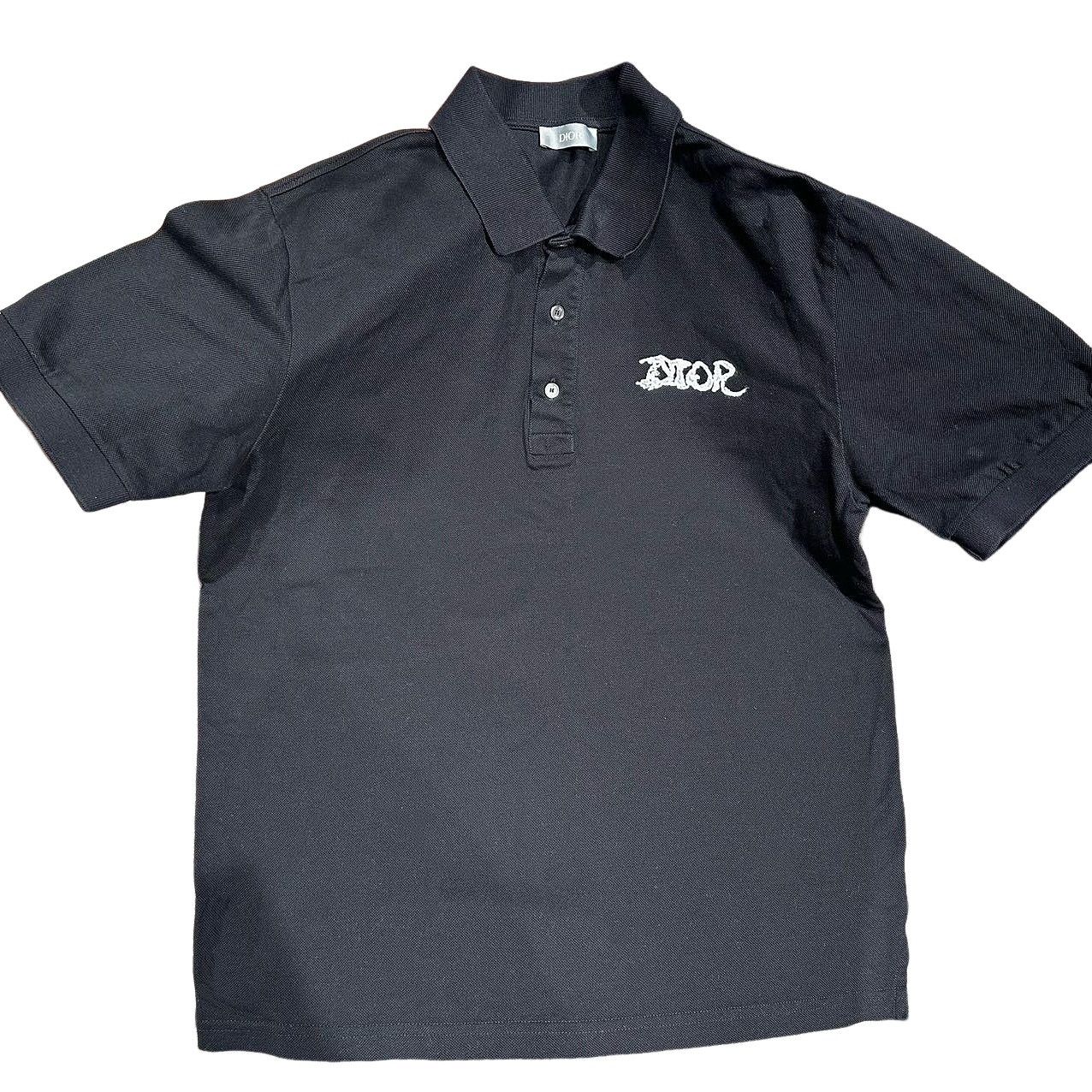Dior Dior Homme SS06 Black Polo Shirt Rhinestones in size S | Grailed