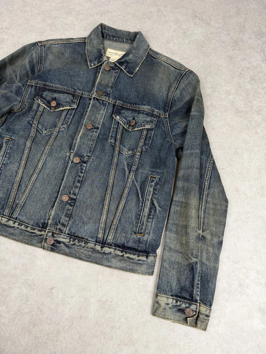 Polo Ralph Lauren 2010s Ralph Lauren Denim & Supply Blue Eagle Faded Denim Jacket Size US M / EU 48-50 / 2 - 6 Thumbnail