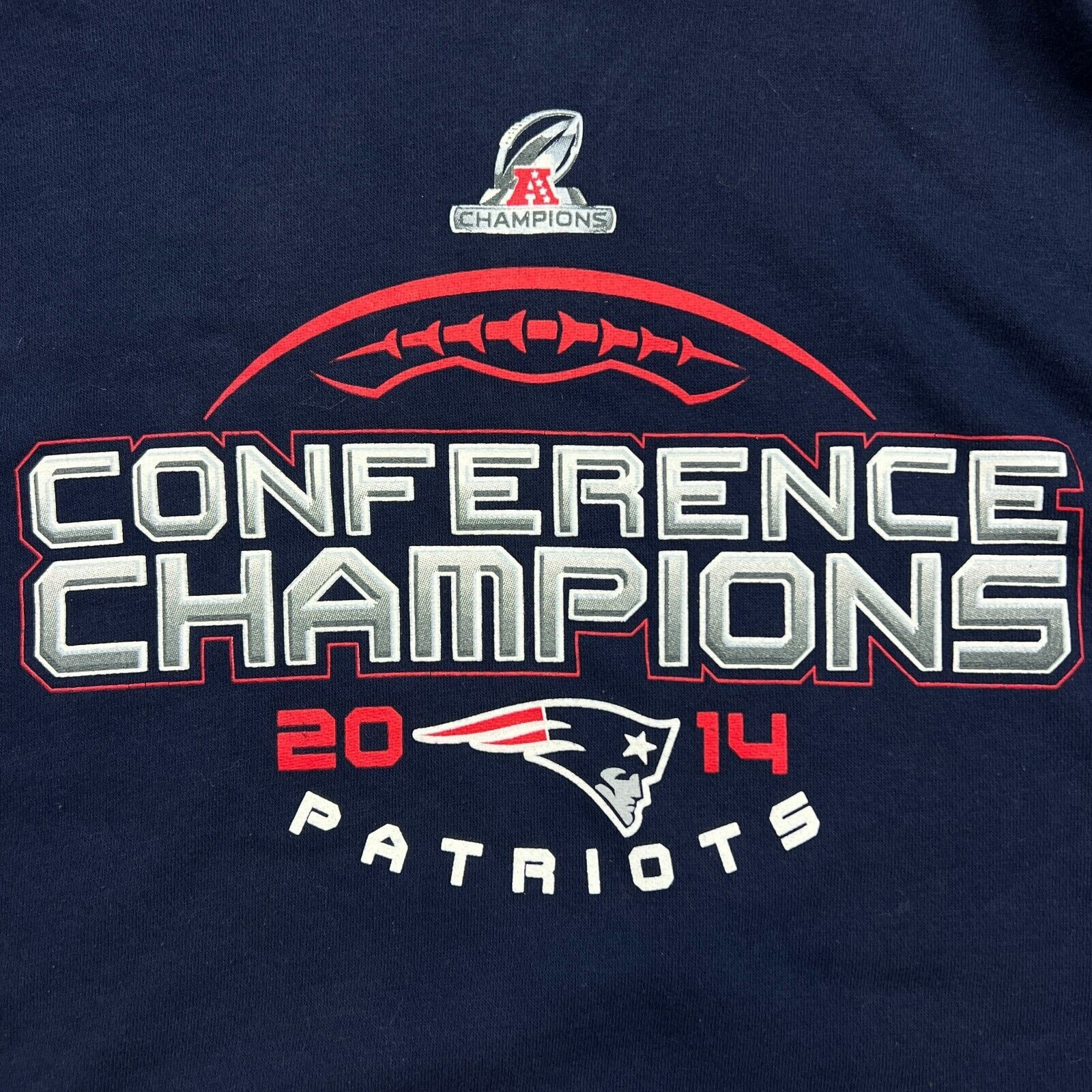 NFL × Vintage VTG 2014 Majestic New England Patriots NFL Football Hoodie Size US XL / EU 56 / 4 - 2 Thumbnail