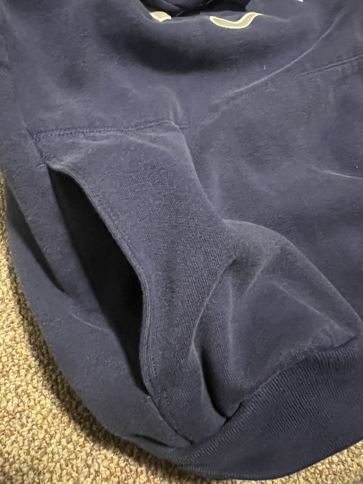 Nike × Vintage Vintage Nike Hoodie Navy Size US XL / EU 56 / 4 - 4 Thumbnail