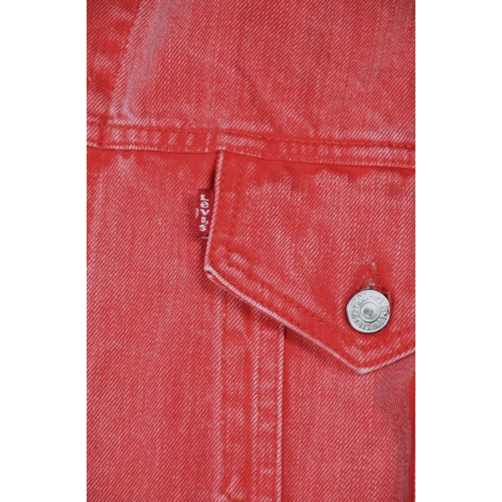 Levi's Levi's Trucker Jacket Denim Cotton 70500 9163 Washed Red XL Men’s Retro Casual Jacket XL Red Mens Leather? Size US XL / EU 56 / 4 - 6 Thumbnail
