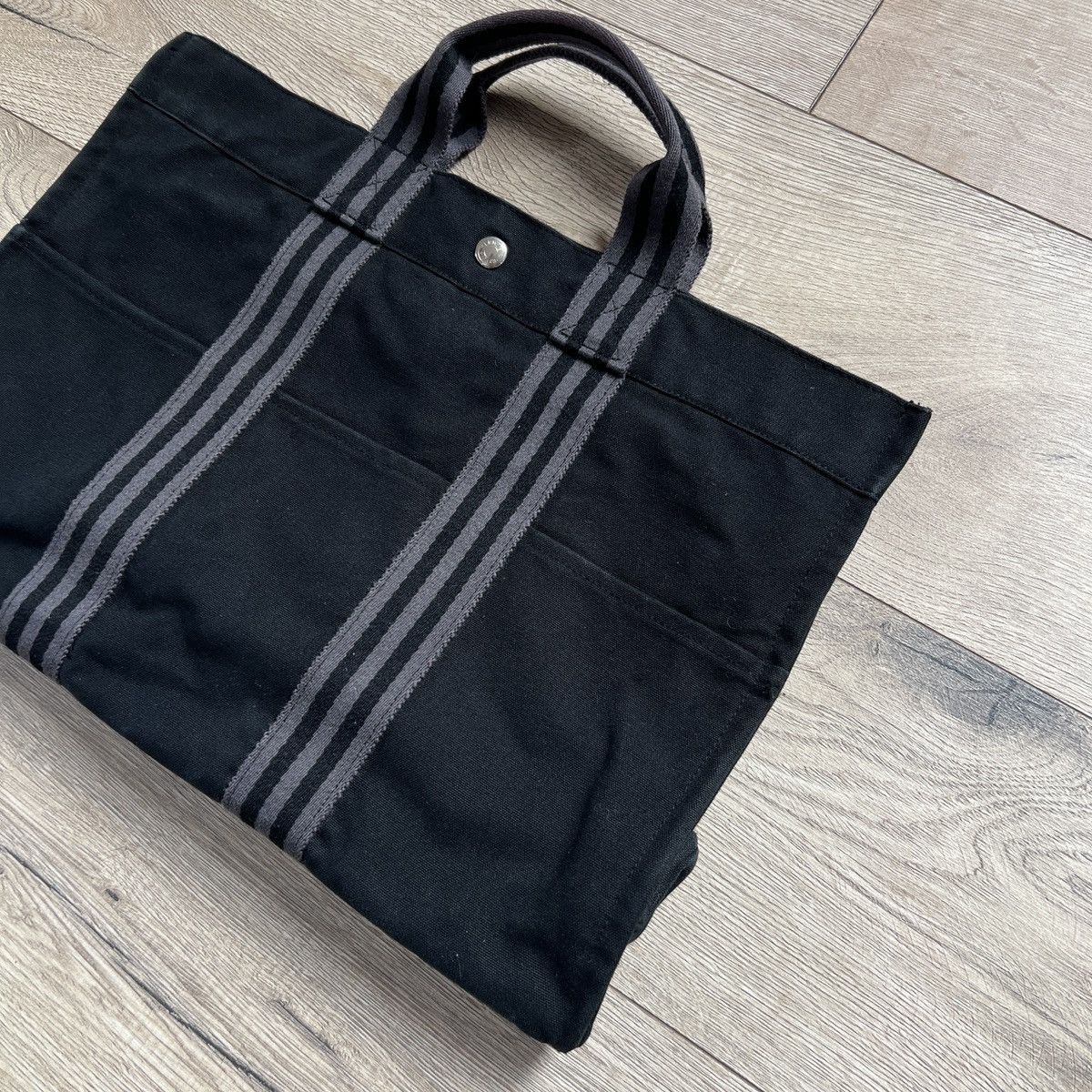 Hermes HERMES Fourre Tout PM Hand Bag Canvas Black Gray Silver Size ONE SIZE - 2 Thumbnail