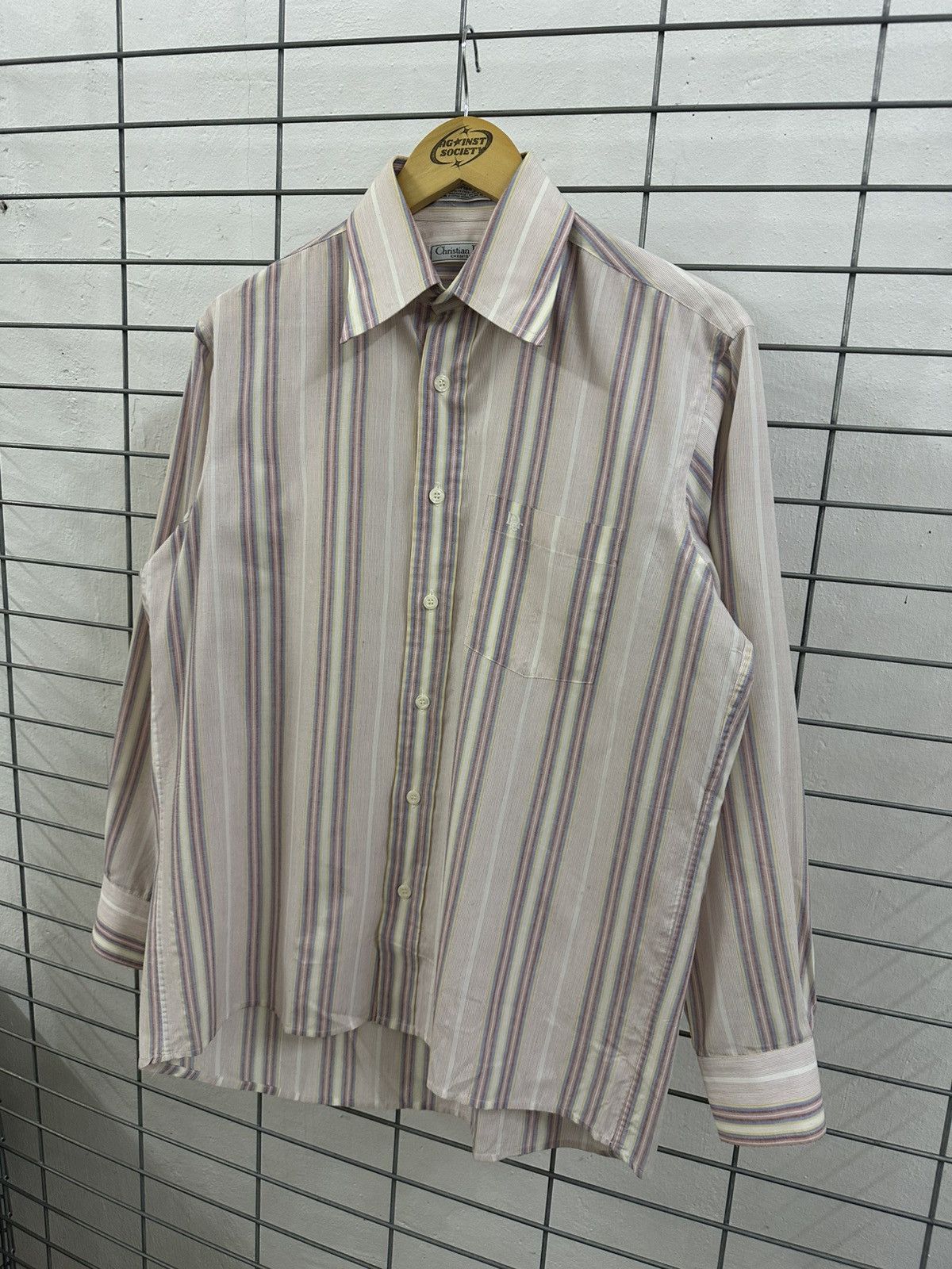 Dior Rare And Beautiful Christian Dior Chemises Pink Stripe Shirt Size US L / EU 52-54 / 3 - 3 Thumbnail