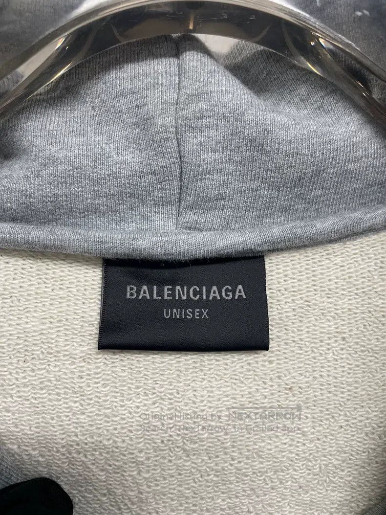 Balenciaga Balenciaga Patchwork Hooded Denim Jacket Size US XL / EU 56 / 4 - 2 Thumbnail