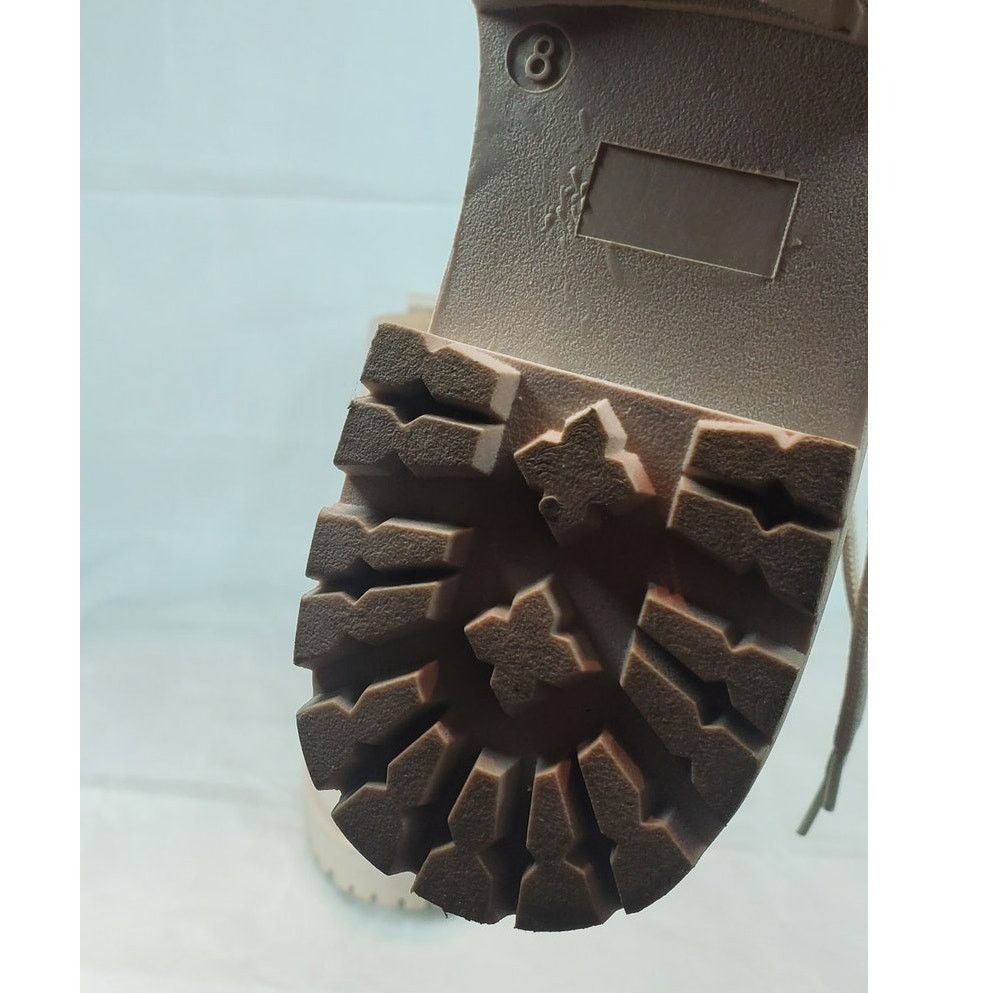 Other Fashion Nova Blush Pink Quilted Combat Boots Chunky Heel 8 Size US 8 / IT 38 - 4 Thumbnail