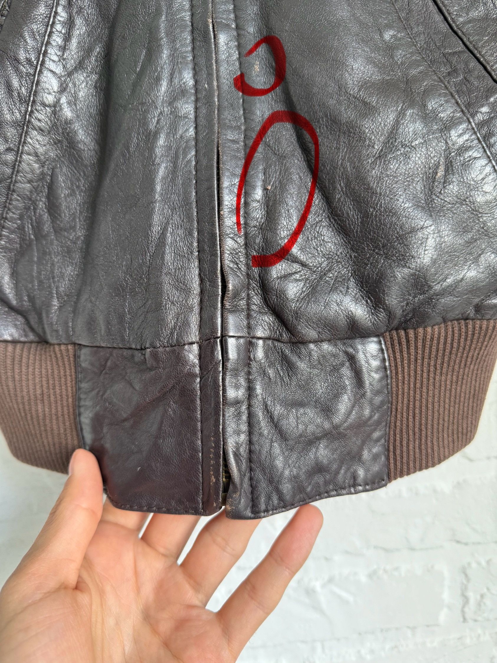Allsaints × Vintage Vintage 2000s y2k Allsaints brown leather jacket Size XS / US 0-2 / IT 36-38 - 14 Thumbnail