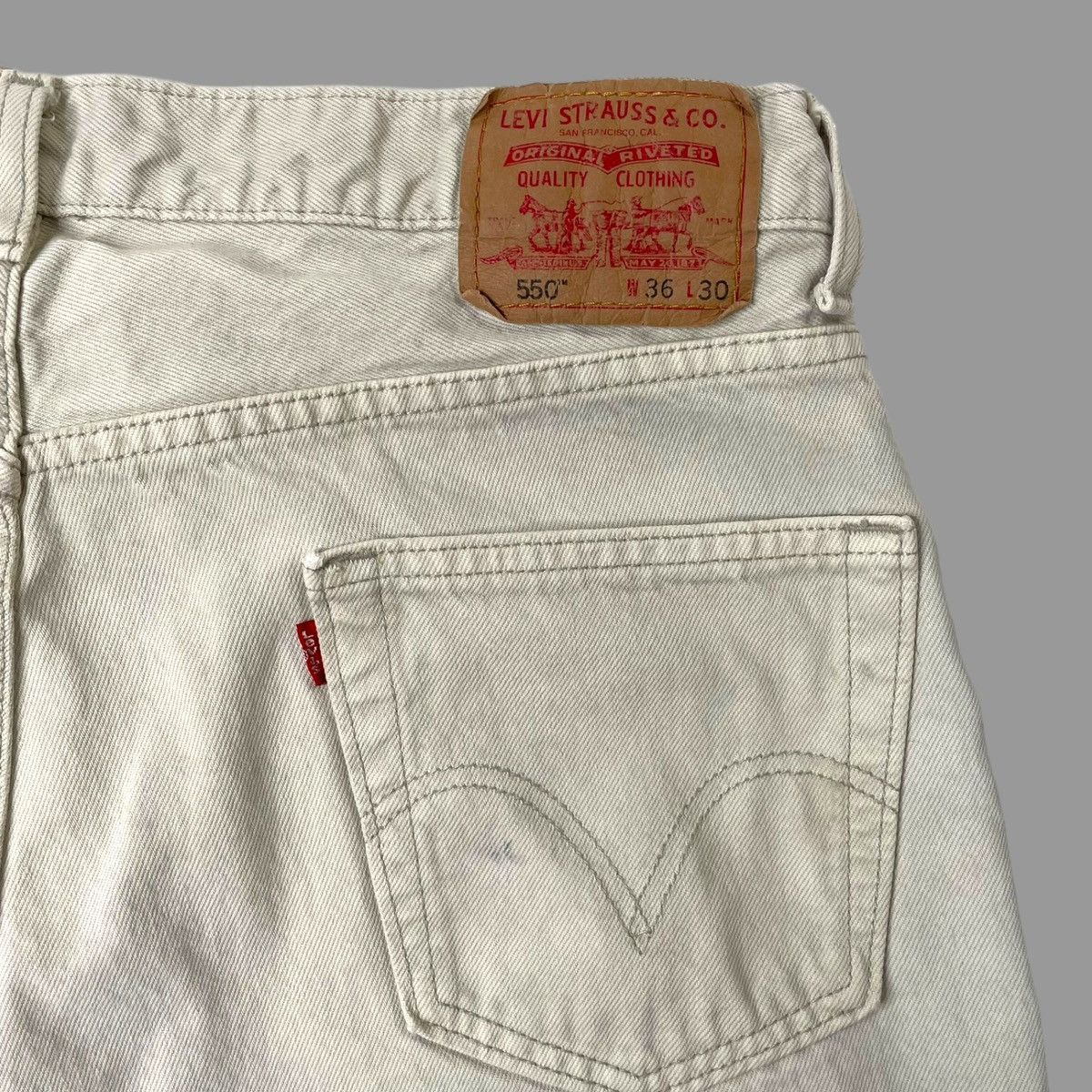 Levi's × Vintage Vintage 90s off white Levi’s denim jeans Size US 34 / EU 50 - 5 Thumbnail