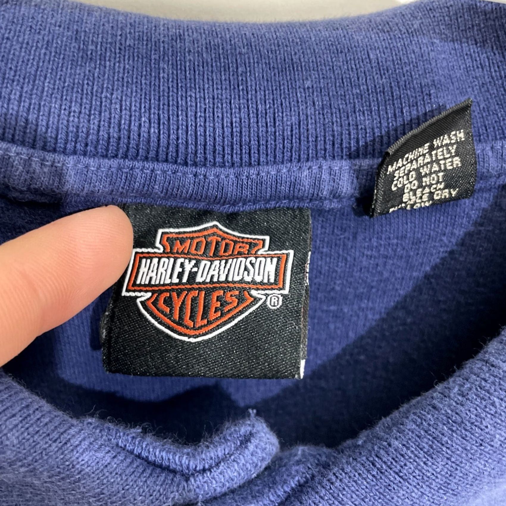 Harley Davidson VINTAGE Harley Davidson Polo Shirt Blue Men's Medium Live to Ride 90s Logo Embroidered USA Polo Shirt Size US M / EU 48-50 / 2 - 3 Thumbnail
