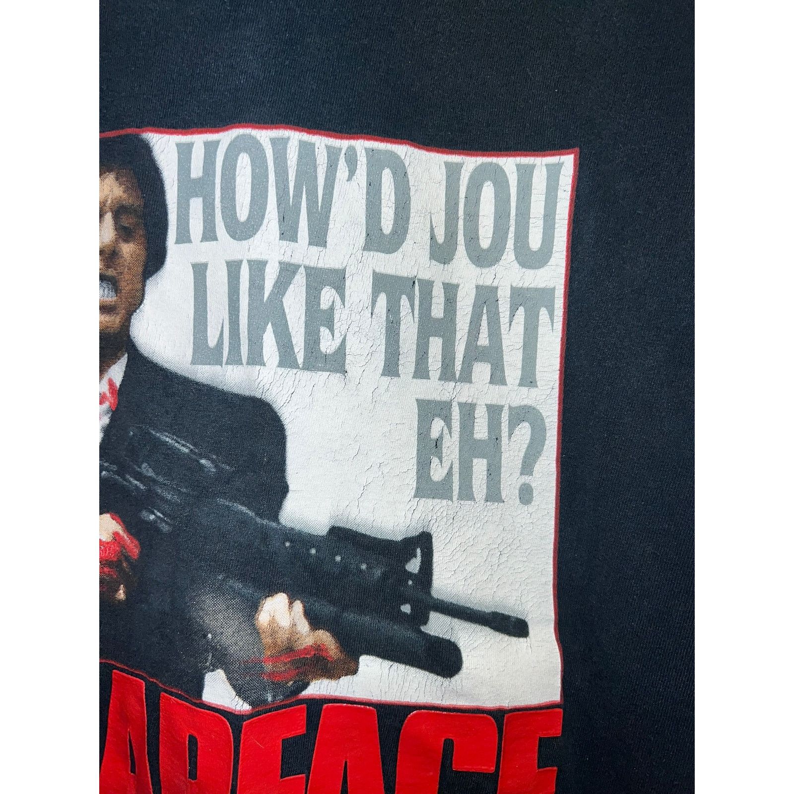 Fruit Of The Loom Vintage Scarface Shirt Scar Face Movie Promo 90s Tee Medium Size US M / EU 48-50 / 2 - 4 Thumbnail