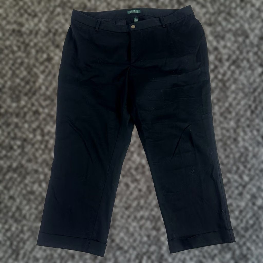 Ralph Lauren Lauren Ralph Lauren Jeans Co Womens Pants 18W Black Cropped Ankle Pants Womens 18W Black Cropped Ankle Size 40" / US 18 - 1 Thumbnail