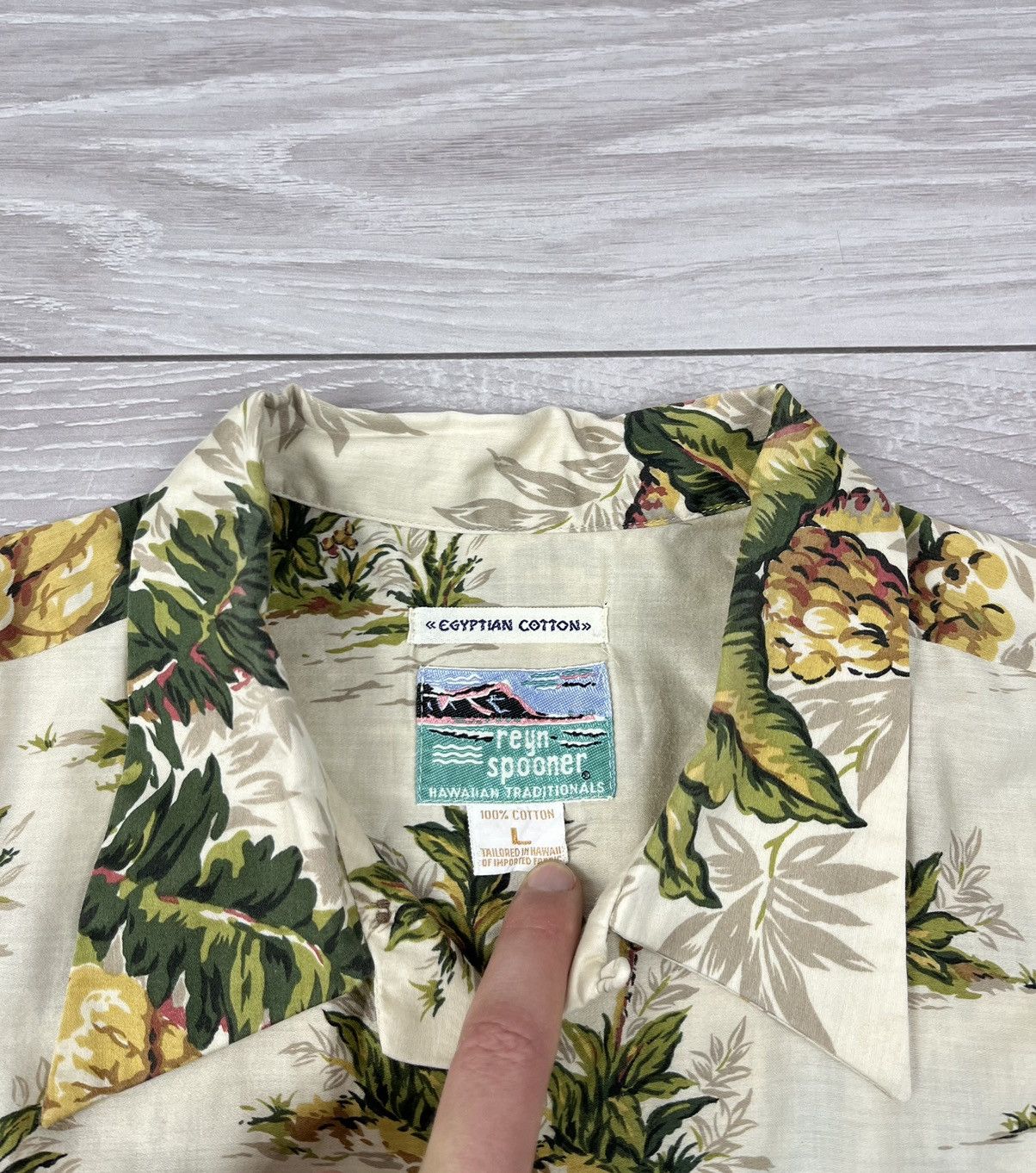 Reyn Spooner Reyn Spooner Egyptian Cotton Over Print Hawaiian Shirt Size US L / EU 52-54 / 3 - 7 Thumbnail
