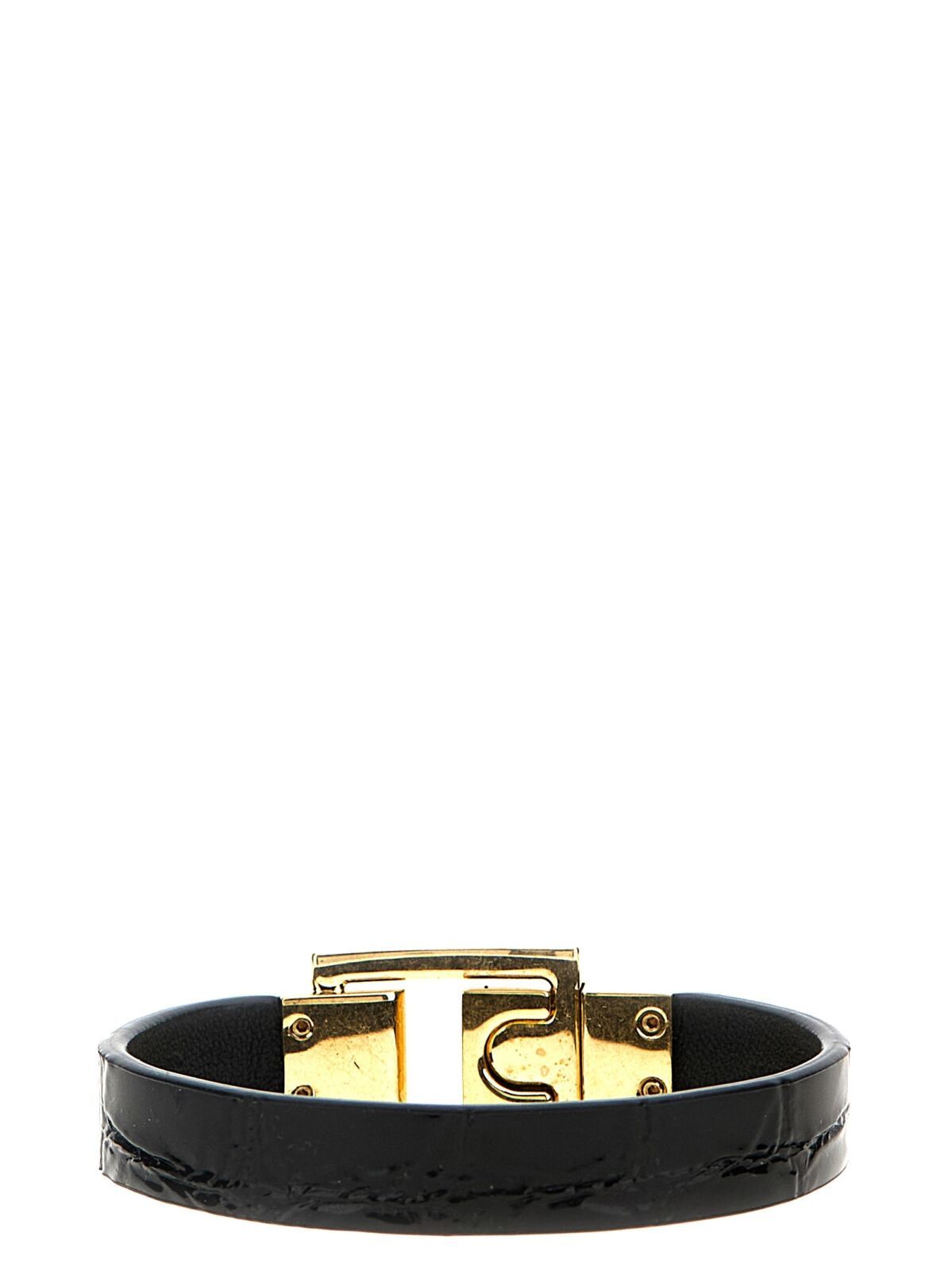 Saint Laurent Paris o1la1rc1a0325 Size: OS / 651489 Bracelet in Black/Gold Size ONE SIZE - 2 Thumbnail