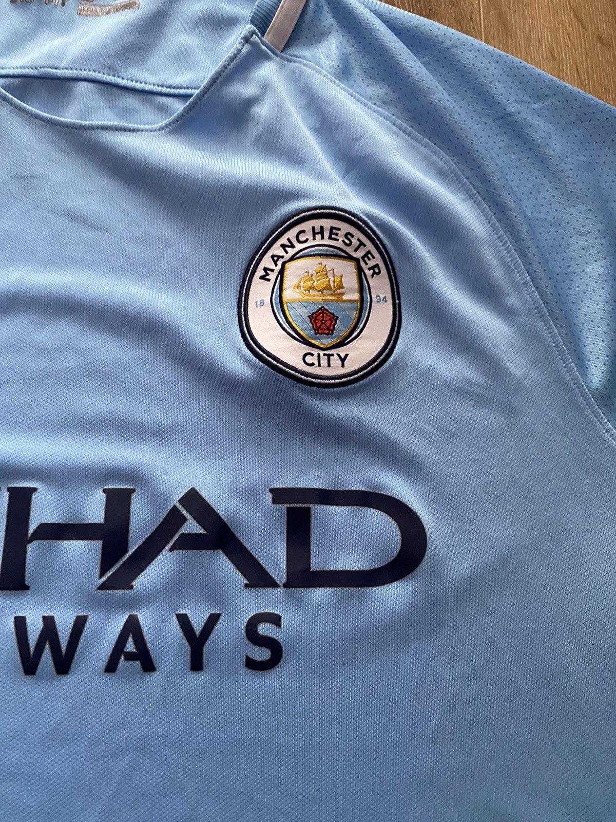 Nike × Vintage Manchester City 2017/2018 Nike jersey Size US L / EU 52-54 / 3 - 4 Thumbnail