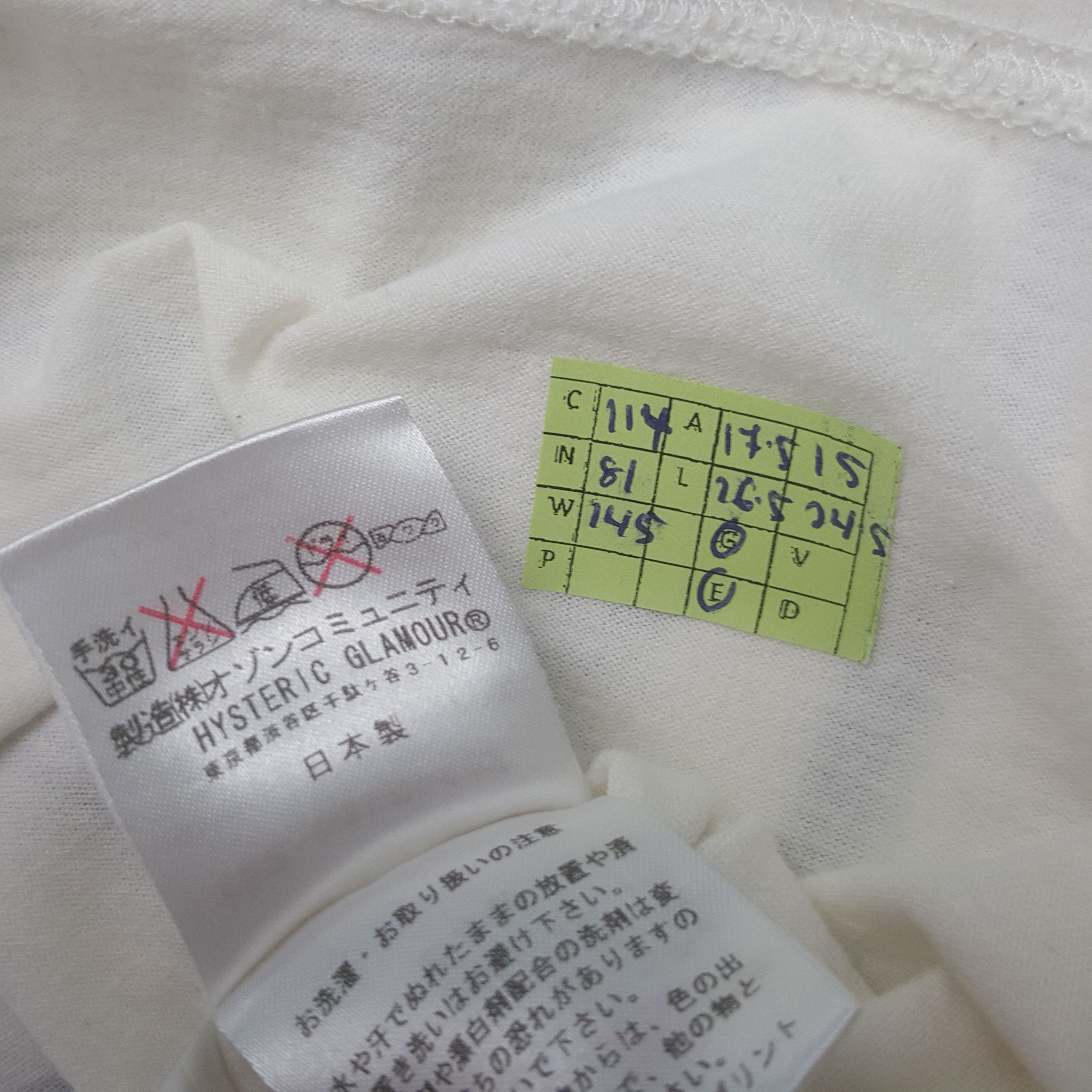Hysteric Glamour Vintage Hysteric Glamour Japanese Brand Scoop Neck Tshirt Size US S / EU 44-46 / 1 - 9 Thumbnail