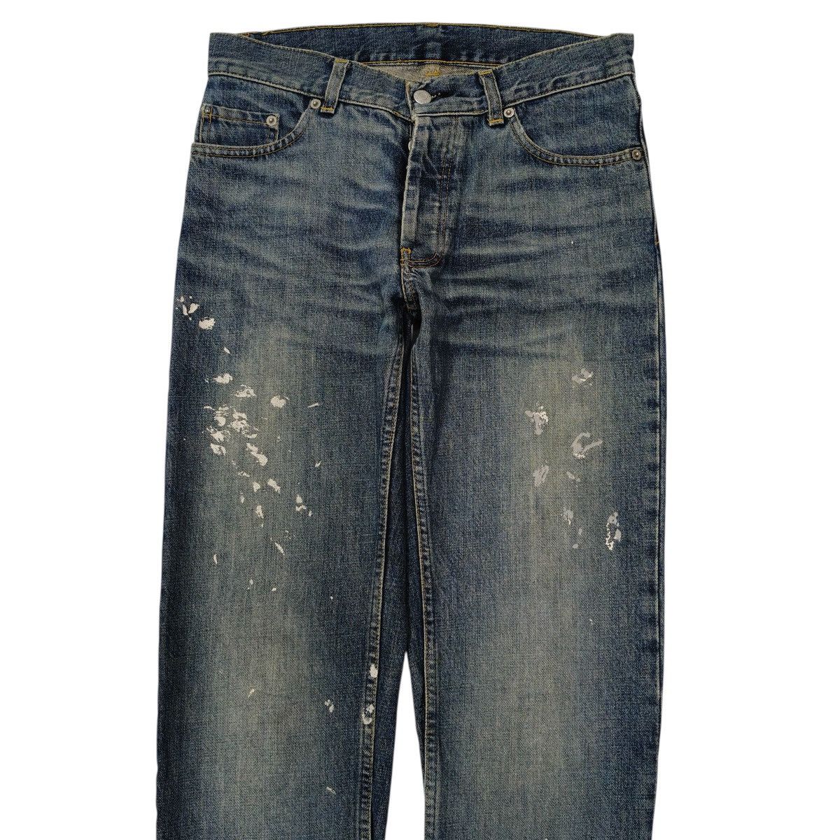 Helmut Lang Vintage Y2K Helmut Lang Paint Splatter Classic Cut Jeans Size US 29 - 3 Thumbnail
