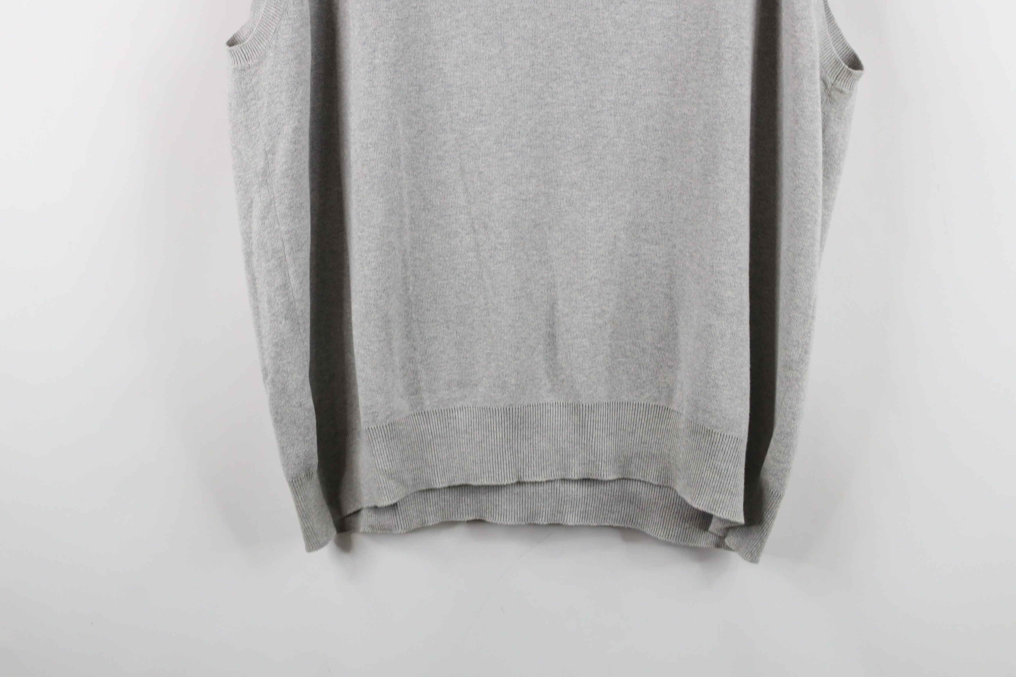 Ralph Lauren Vintage Ralph Lauren Cotton Knit V-Neck Sweater Vest Gray Size US XXL / EU 58 / 5 - 11 Thumbnail