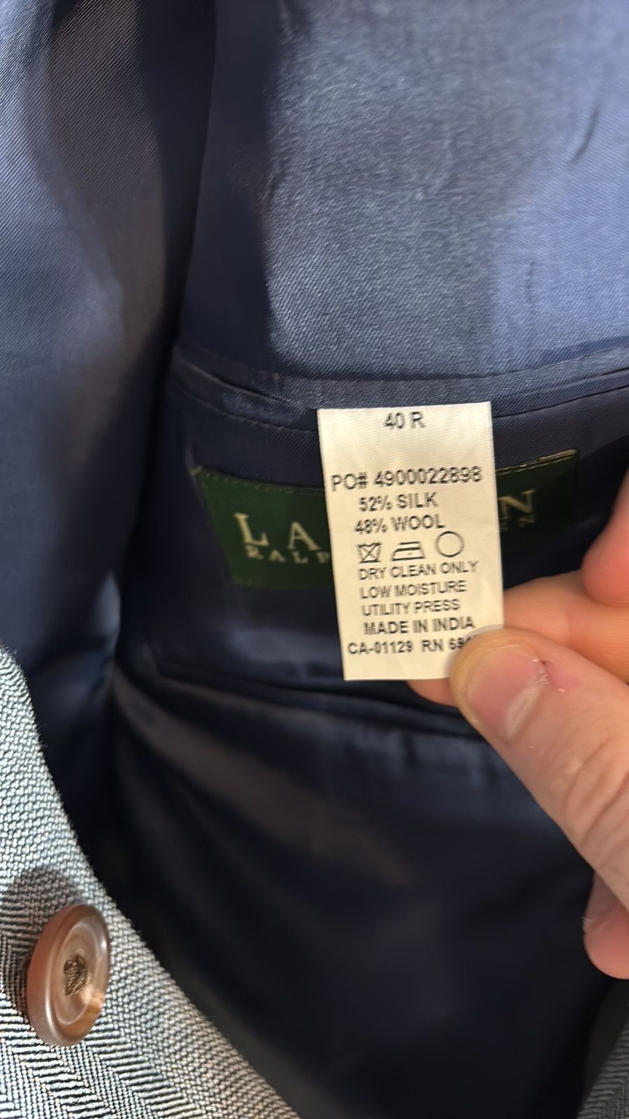 Lauren Ralph Lauren Lauren Ralph Lauren Silk Wool 40R Size 40R - 4 Thumbnail