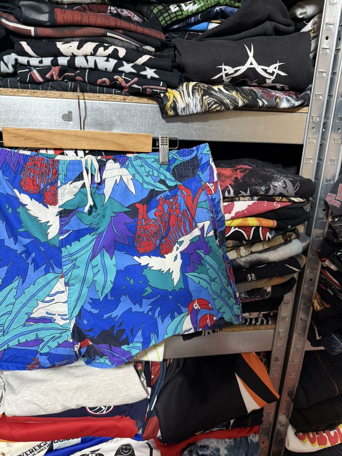 Puma Vintage 90’s Puma Hawaiian Beach Nylon Swim Retro Shorts Size US 34 / EU 50 - 5 Thumbnail