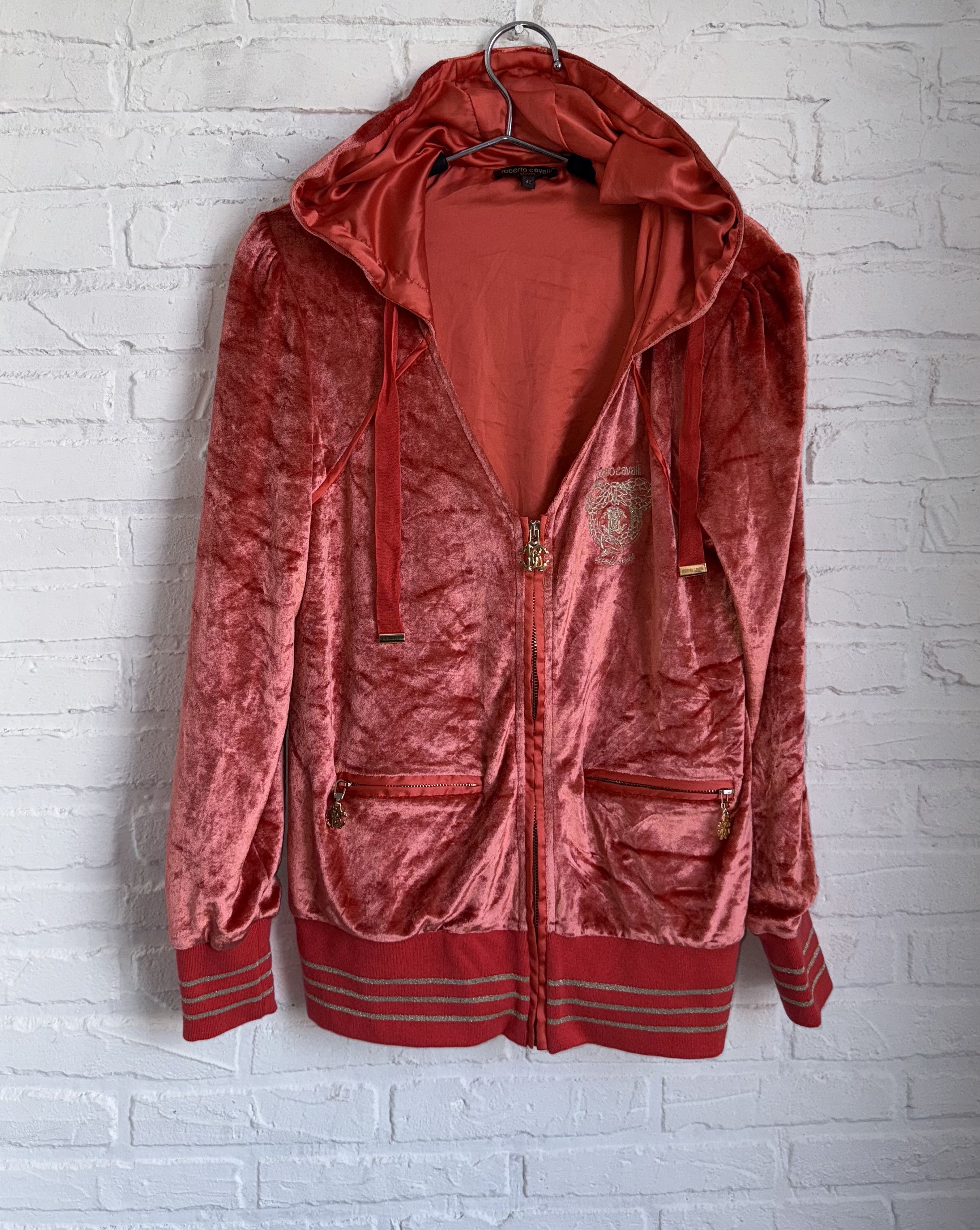 Roberto Cavalli Roberto cavalli gym velour zip hoodie y2k Size M / US 6-8 / IT 42-44 - 1 Thumbnail