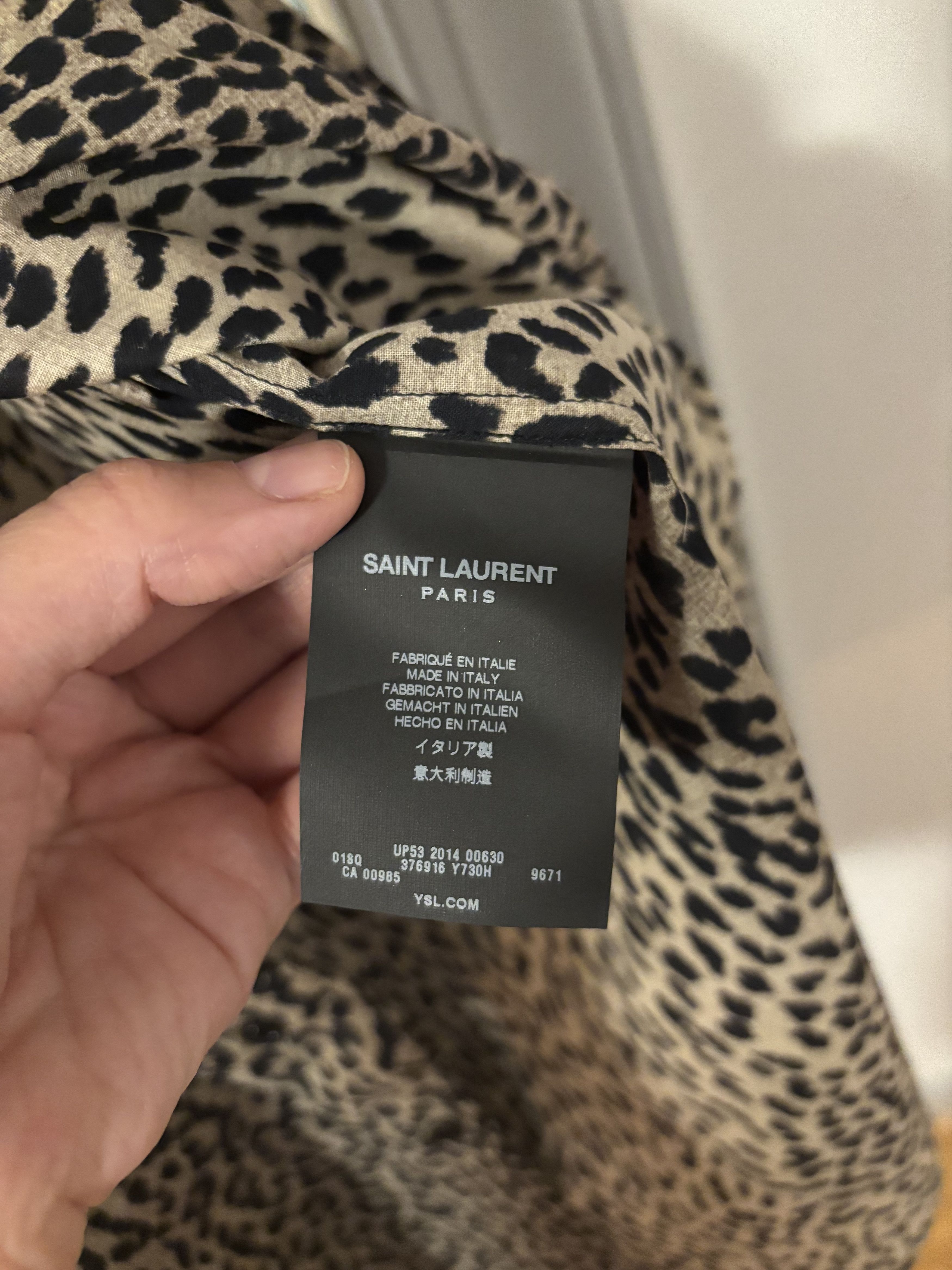 Saint Laurent Paris Rare Saint Laurent Paris Babycat Shirt Hedi Slimane era 39 Size US M / EU 48-50 / 2 - 4 Thumbnail